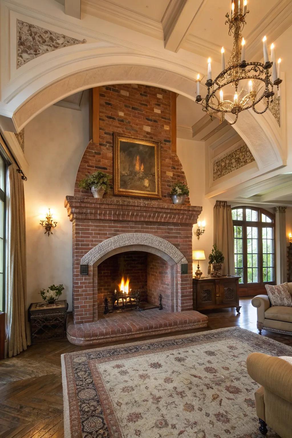 Curved designs adding a vintage touch to any hearth.
