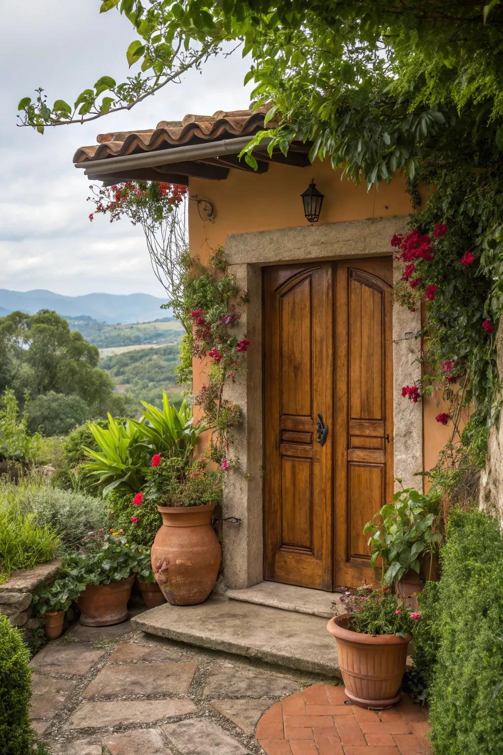 Natural pigmentations naturally integrate with outdoor settings for a cohesive aesthetic.