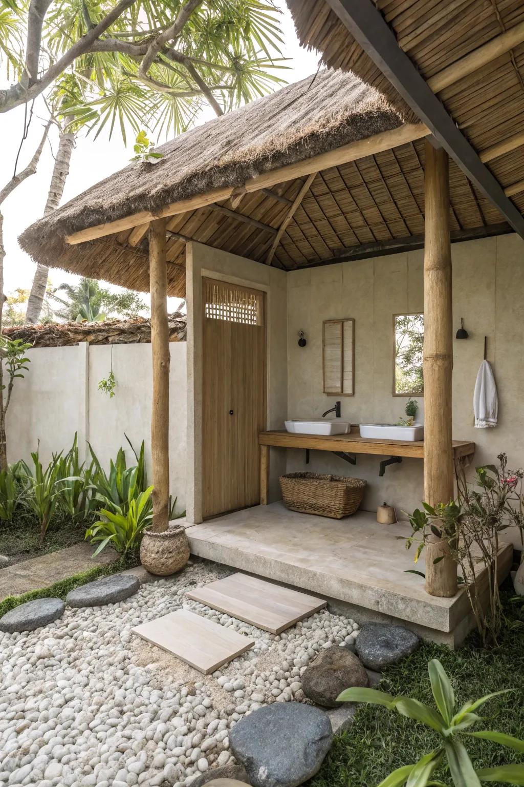 Simple decor highlights the natural beauty of this countryside space.