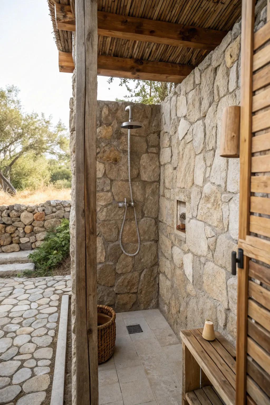 Minimalist decor accentuates the rustic charm by spotlighting natural aspects.