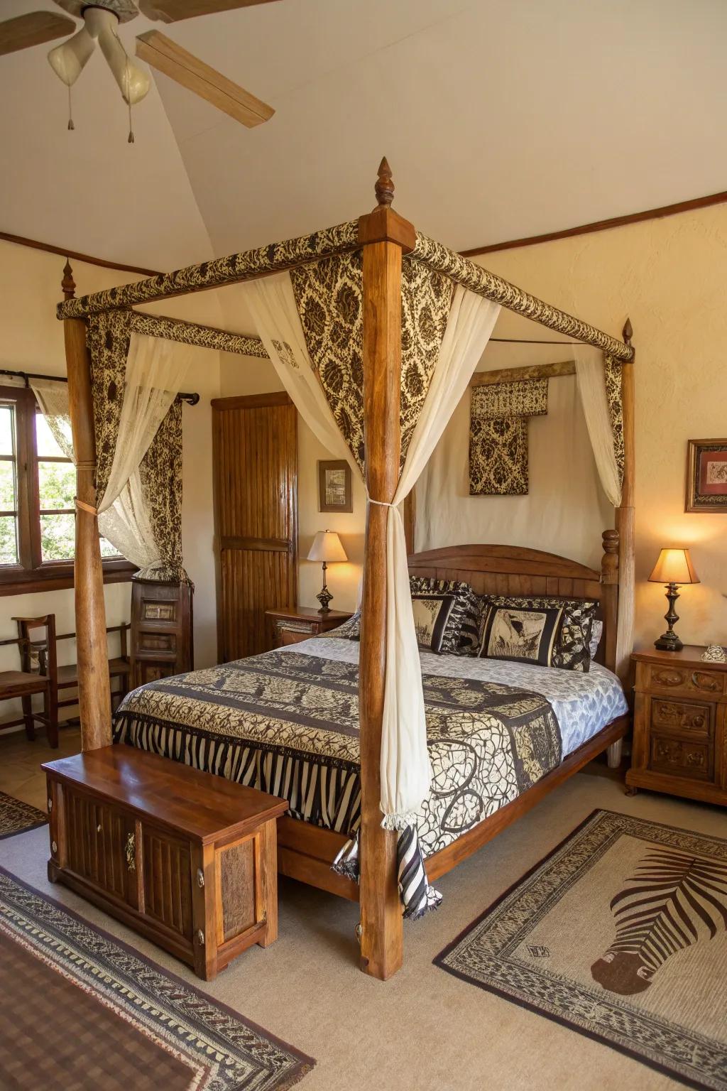 Unique furniture designs add personality and interest to the room.