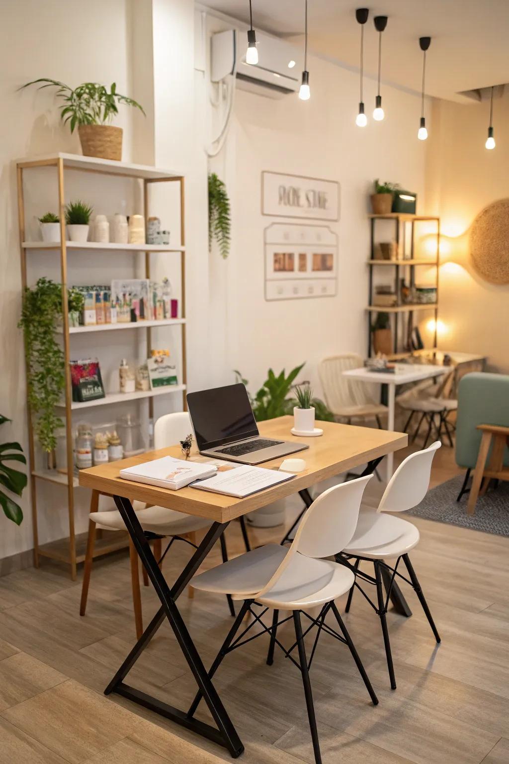 An adaptable workspace accommodates varied requirements and preferences.