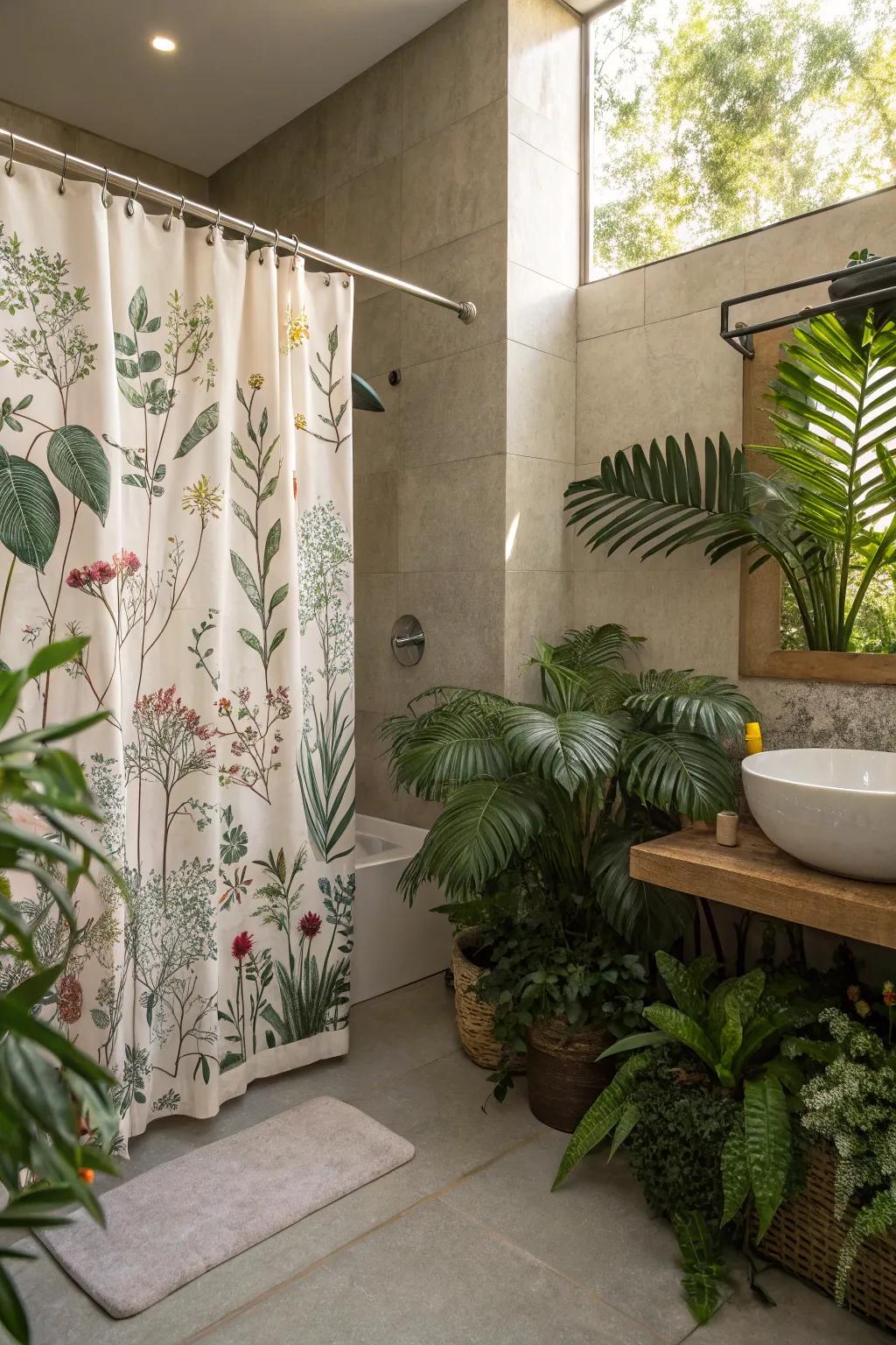 Botanical prints merge nature with peace indoors.
