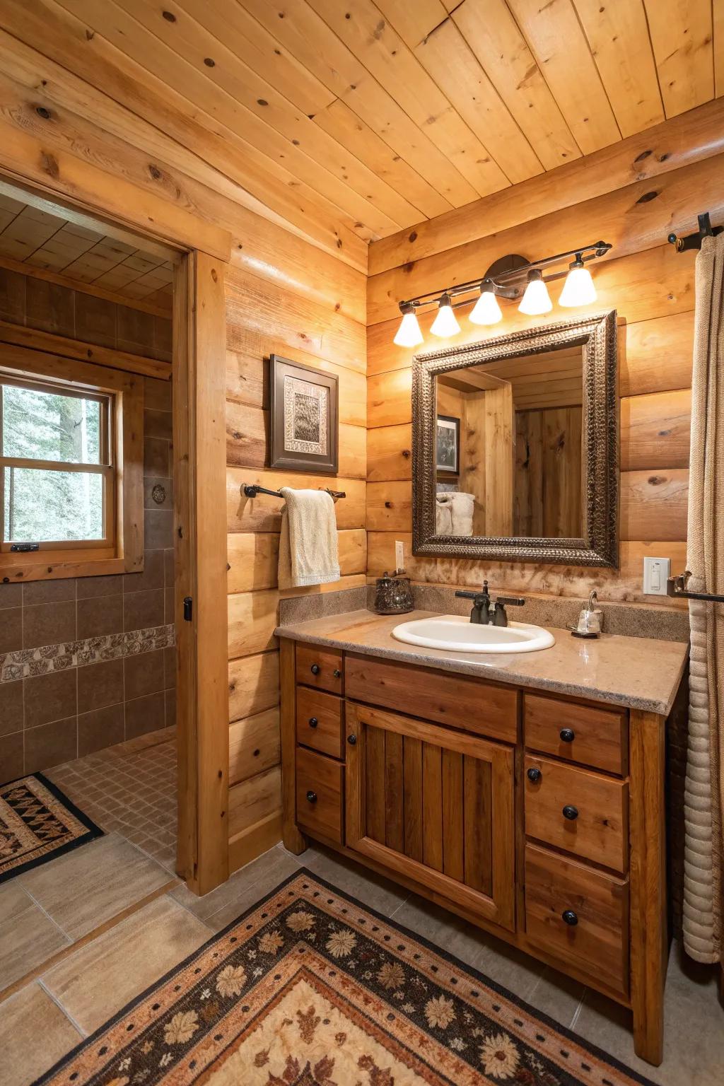 Natural tones create a soothing and harmonious area.