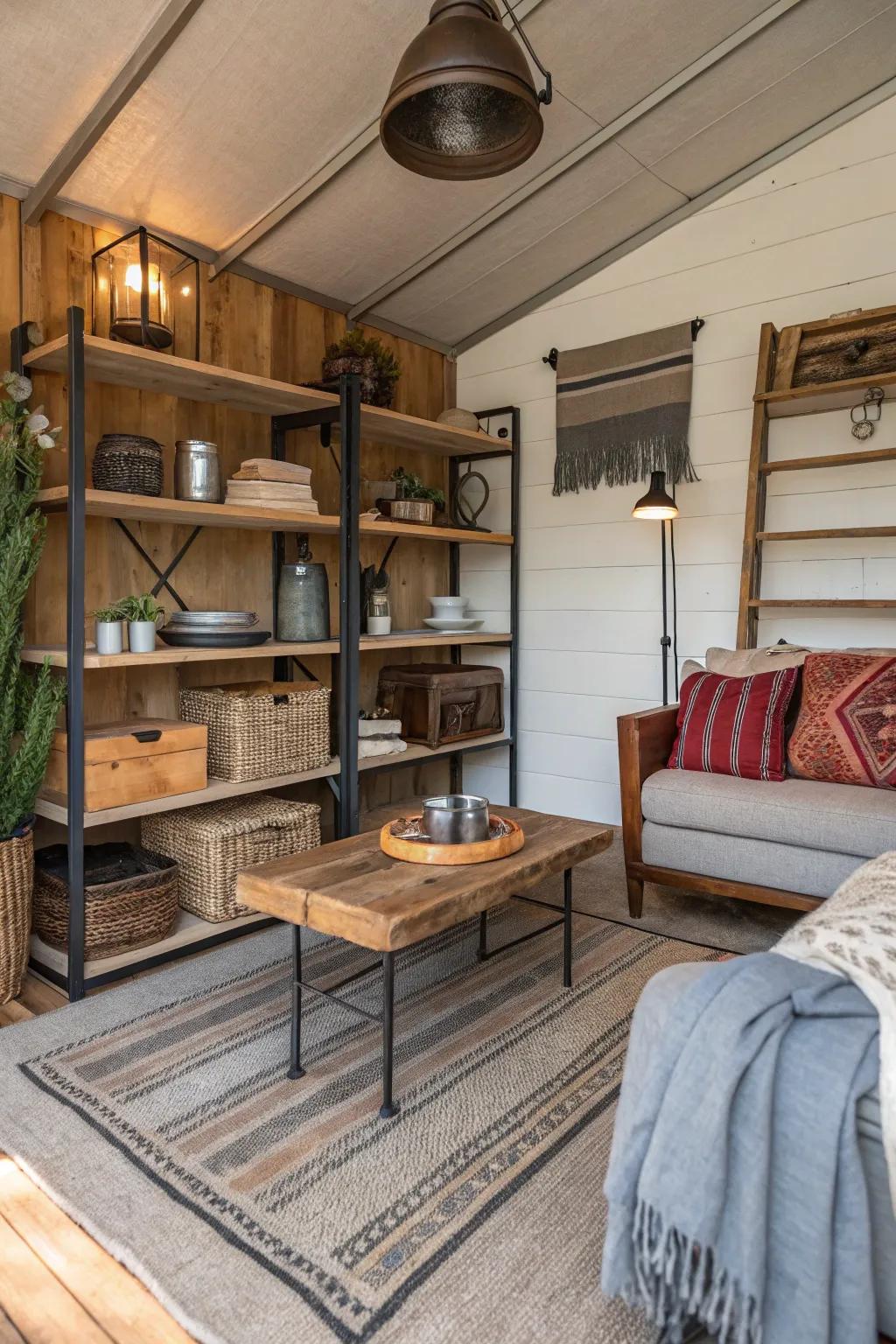 An assortment of textures and designs infuses dimension and intrigue.