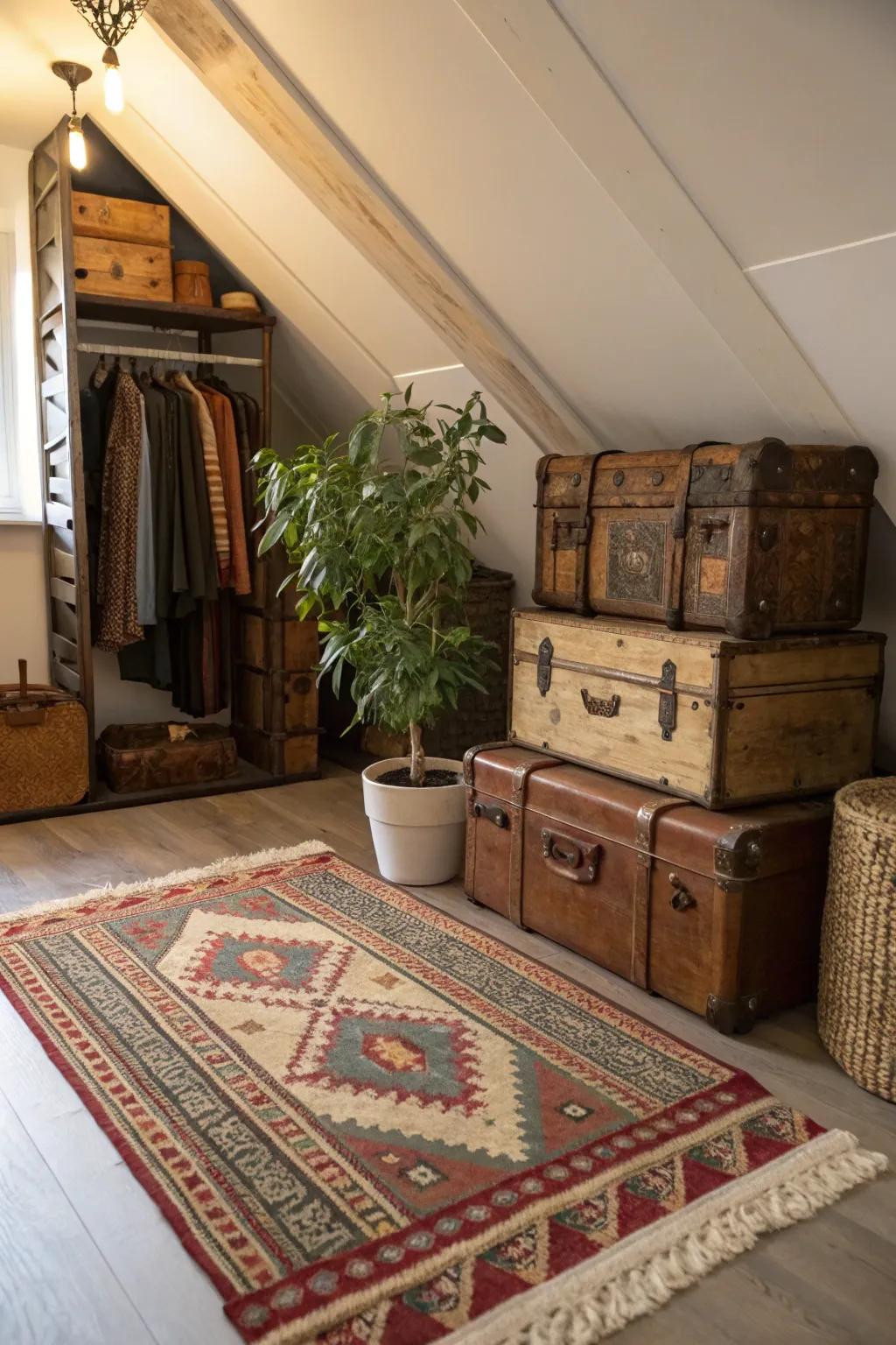 Cosmetic elements contribute character and warmth to your closet.