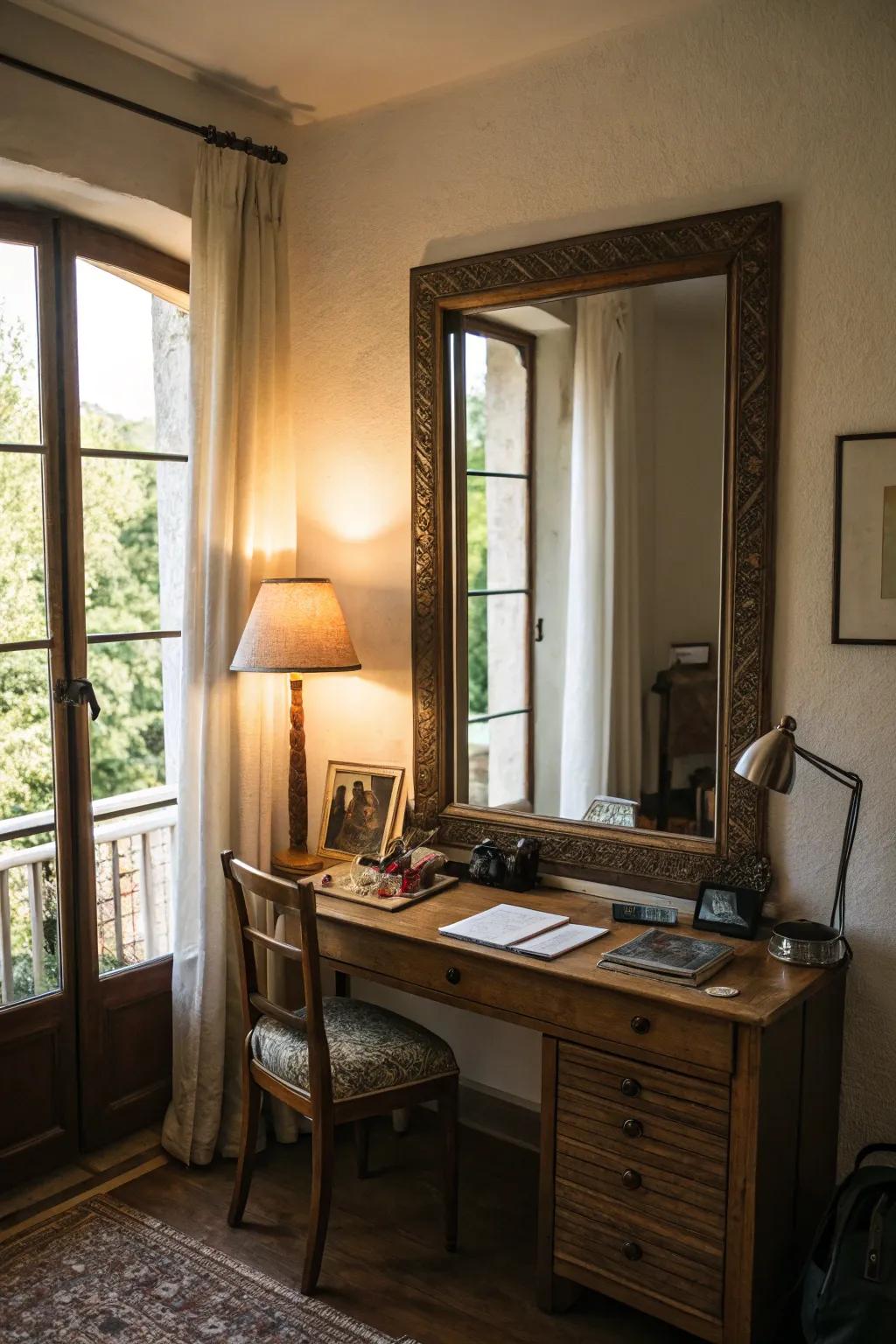 Reflections are a designer's secret weapon for doubling the visual space.