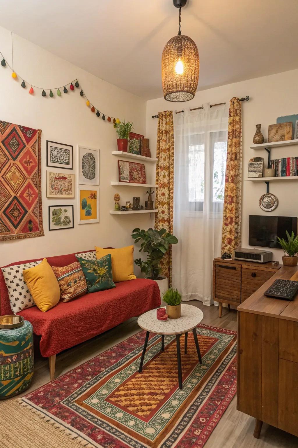 Accent colors and patterns give your decor vibrancy.