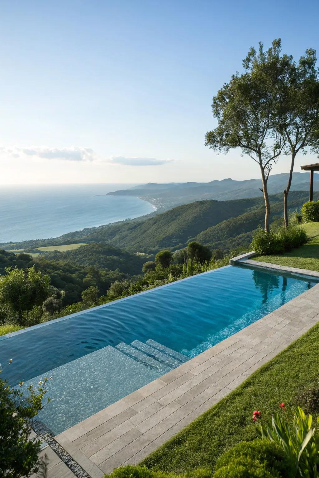 Achieve a stunning look with a zero-edge compact pool.