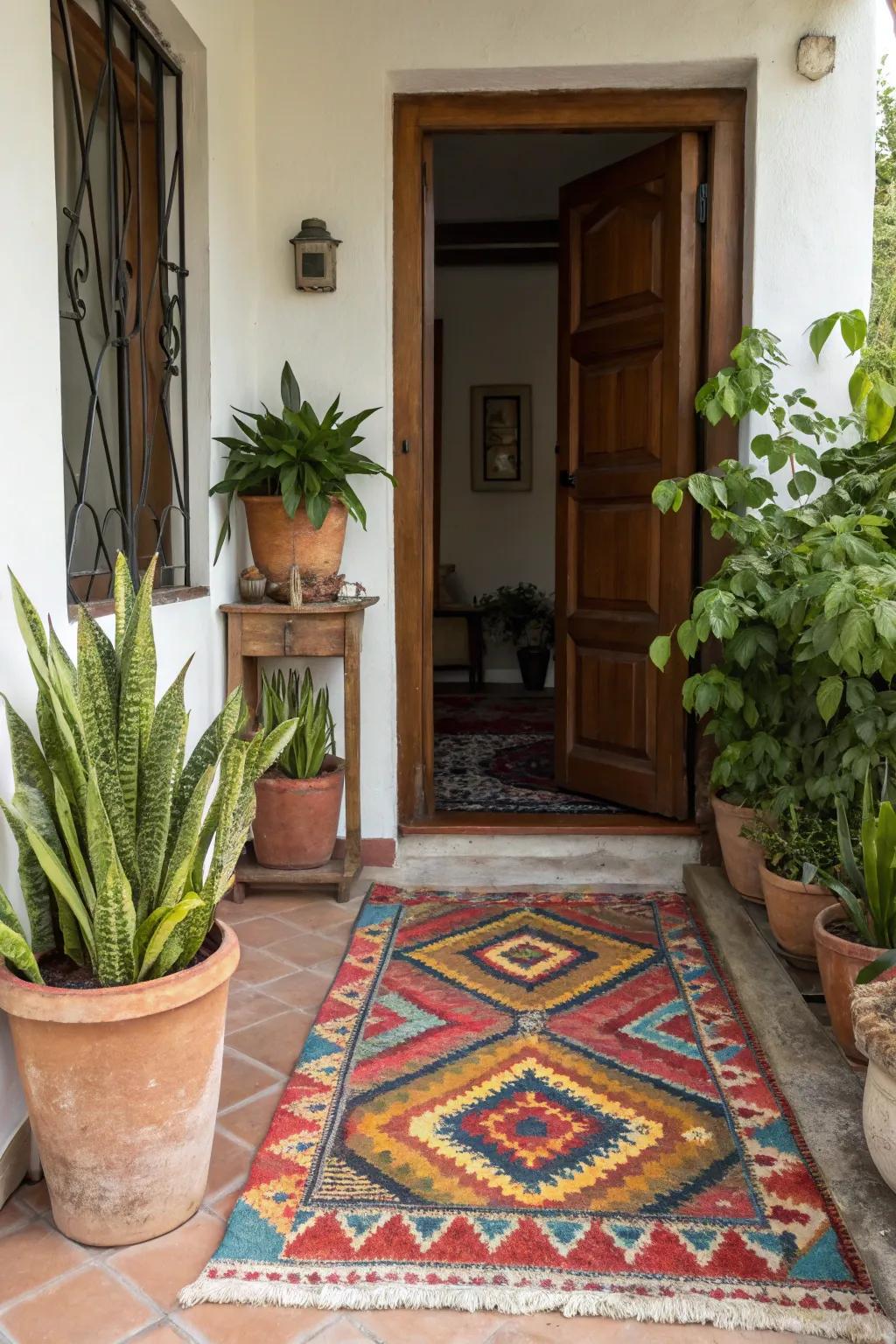 A bright entryway paves the way for a cheerful home.