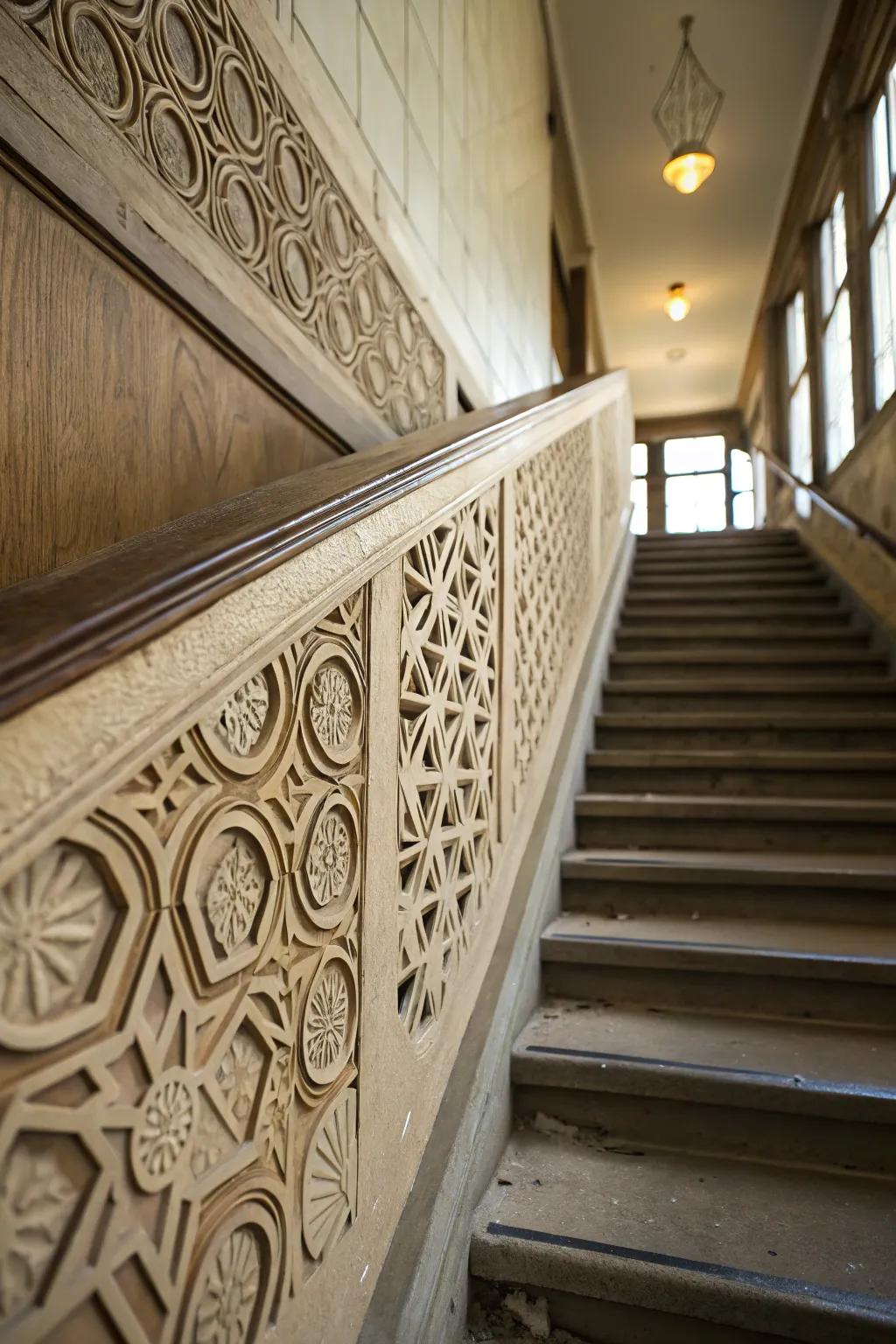 Shape decor patterns add a creative statement.