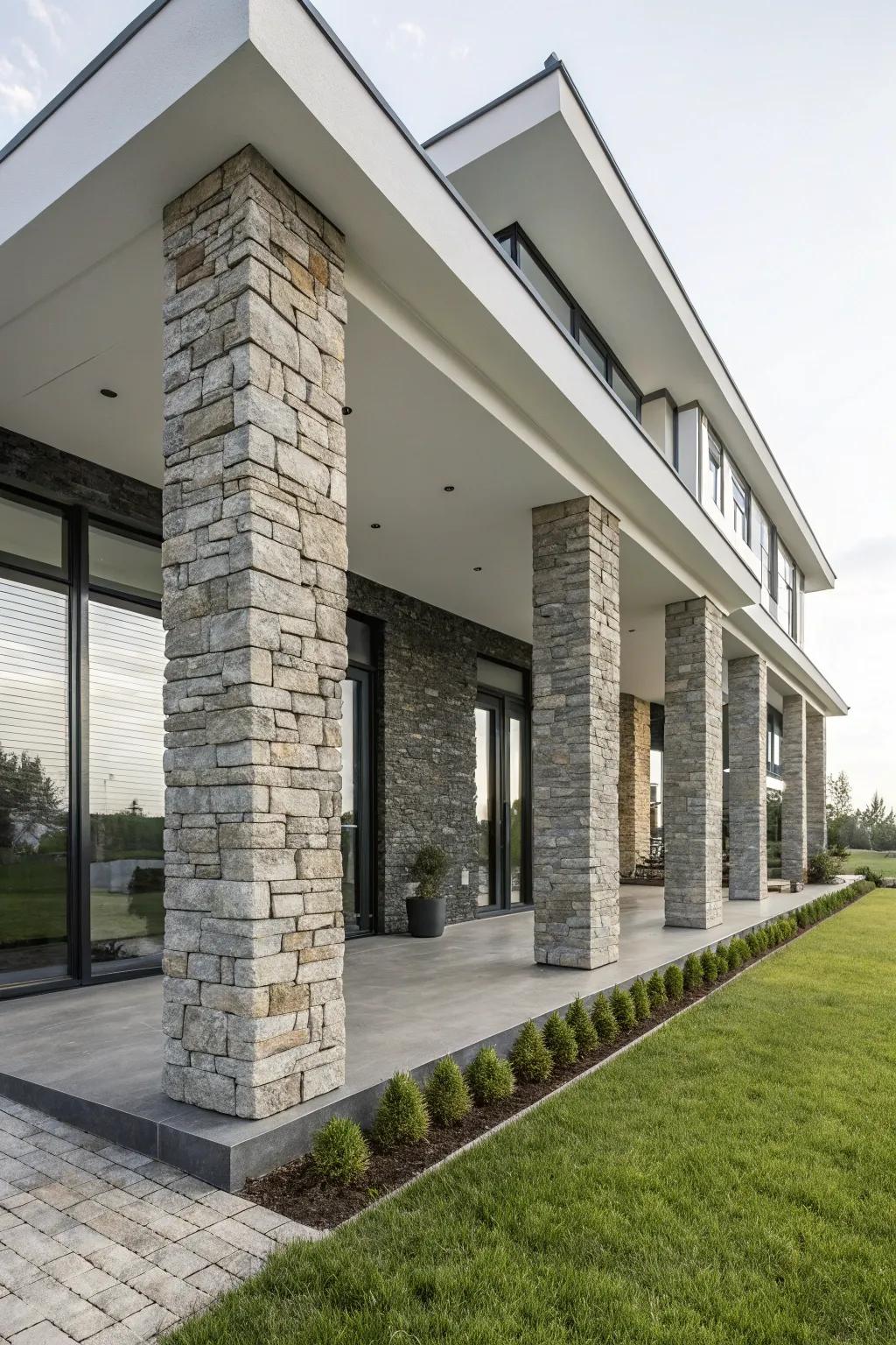 Create a bold architectural statement using sturdy uprights.