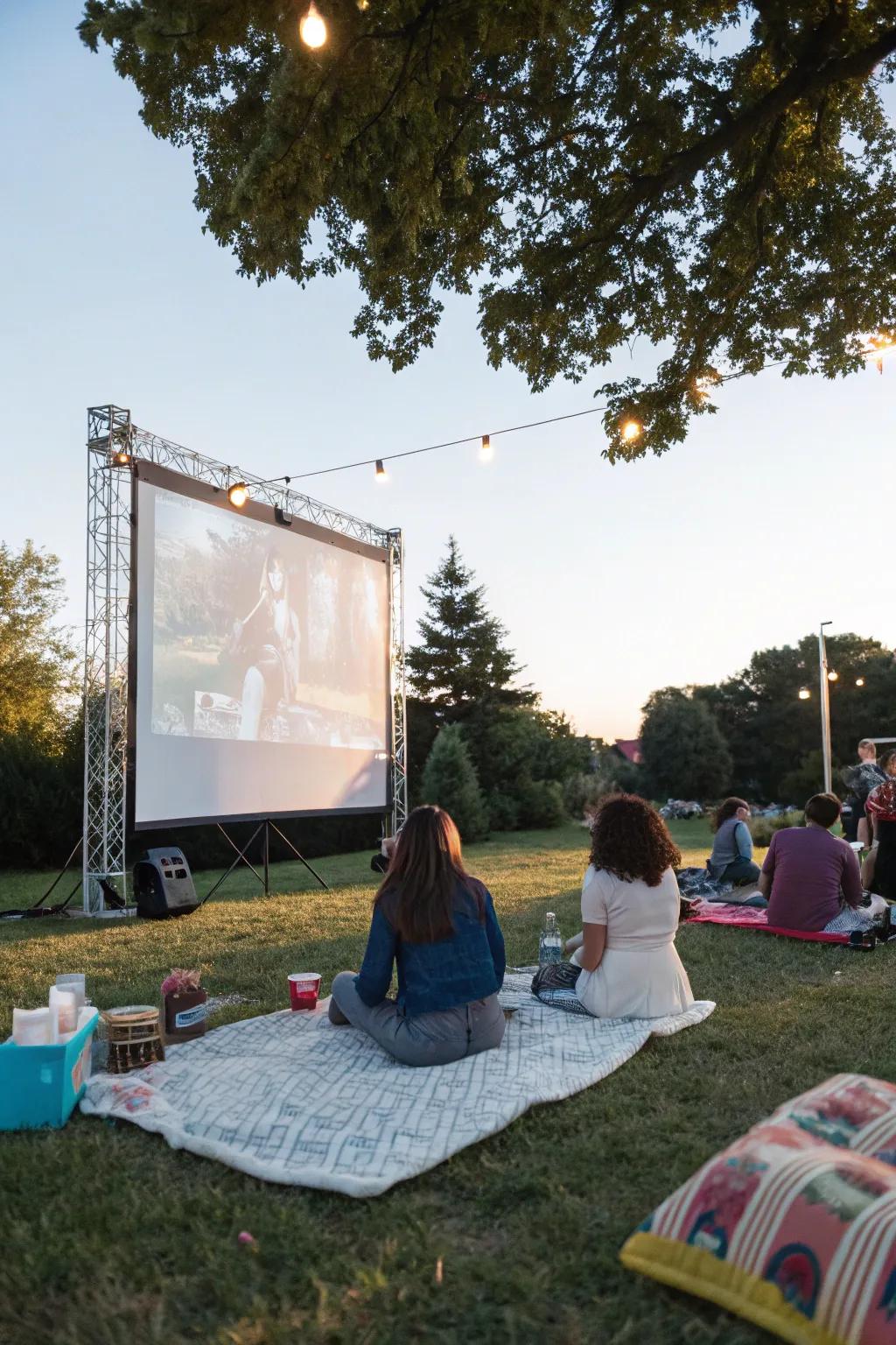 Enjoy a film under the stars with an outdoor movie night.