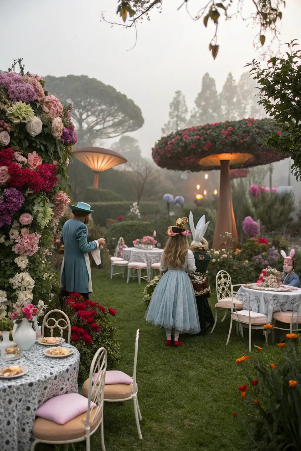 An imaginative garden get-together inspired by Wonderland.