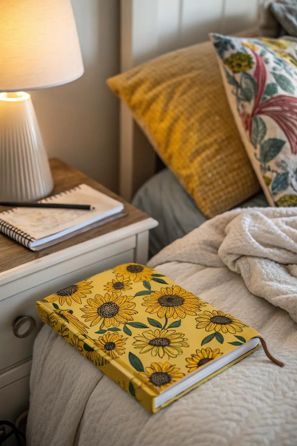 Sunny bloom-styled journal for catching ideas.