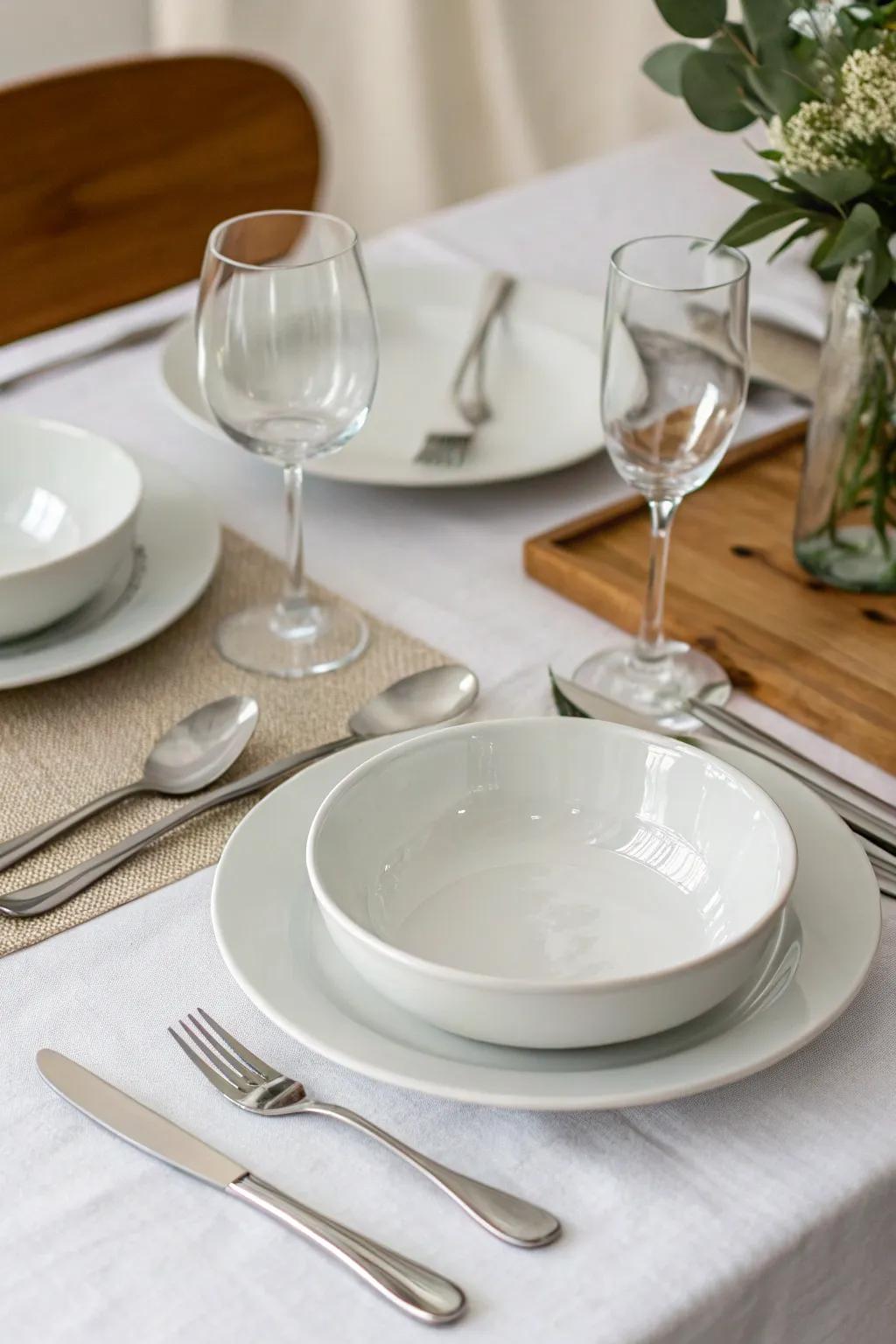 Simple and clean for a sophisticated appearance.
