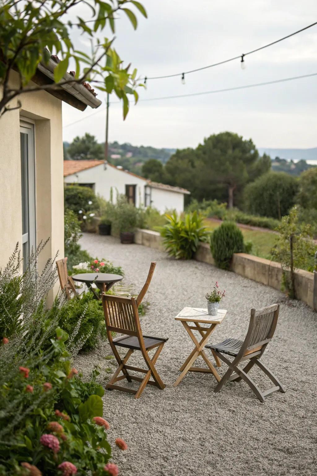 Shingle sections provide an unwound and casual sensation to your patio.