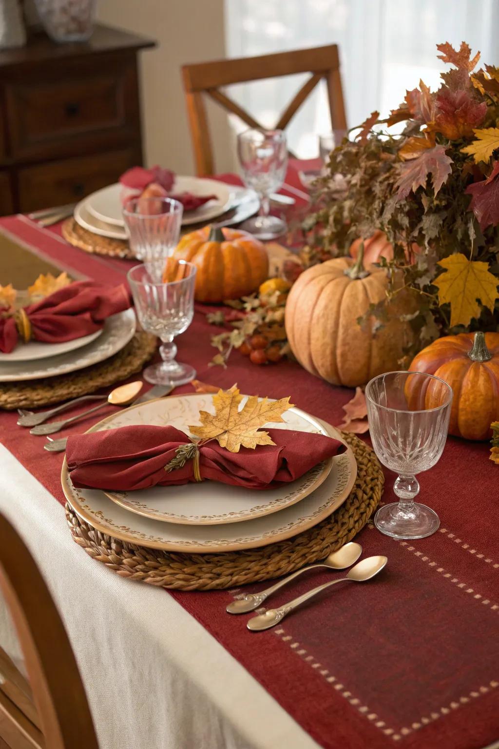 Opulent table fabrics exquisitely complement your centerpiece.