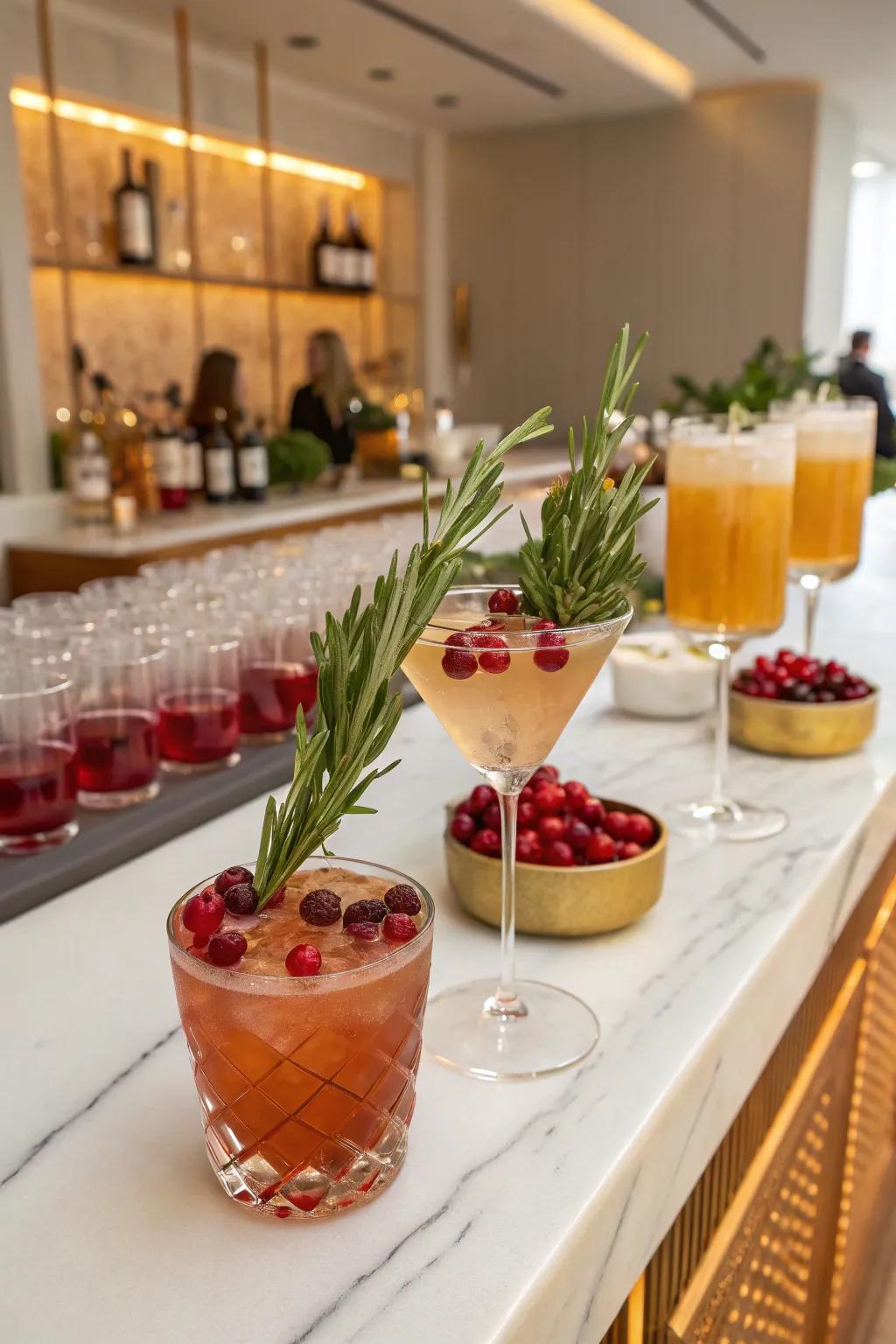 Seasonal cocktails add flair to the celebration.