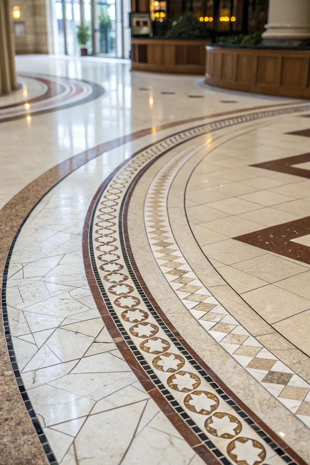 Curved conversions impart fluidity and refinement. <strong><em>Flowing finesse!</em></strong>” loading=”lazy” class=”pimg”>
	</picture><figcaption>Curved conversions impart fluidity and refinement. <strong><em>Flowing finesse!</em></strong></figcaption></figure>
<p>Introducing a <strong><em>curved conversion</em></strong> between tiles softens the partition and infuses a dash of refinement. I employ curves to conjure a sense of motion and fluidity in areas. <strong><em>Dancing lines!</em></strong></p>
<h3>You might give these a try:</h3>
<ul class=
