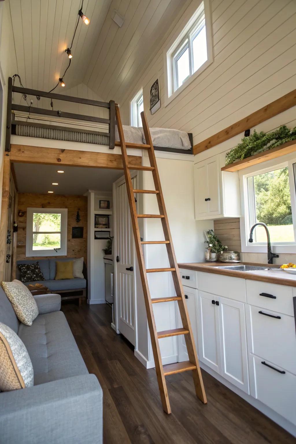 Vertical adventure: A pole ladder for thrill-seekers.