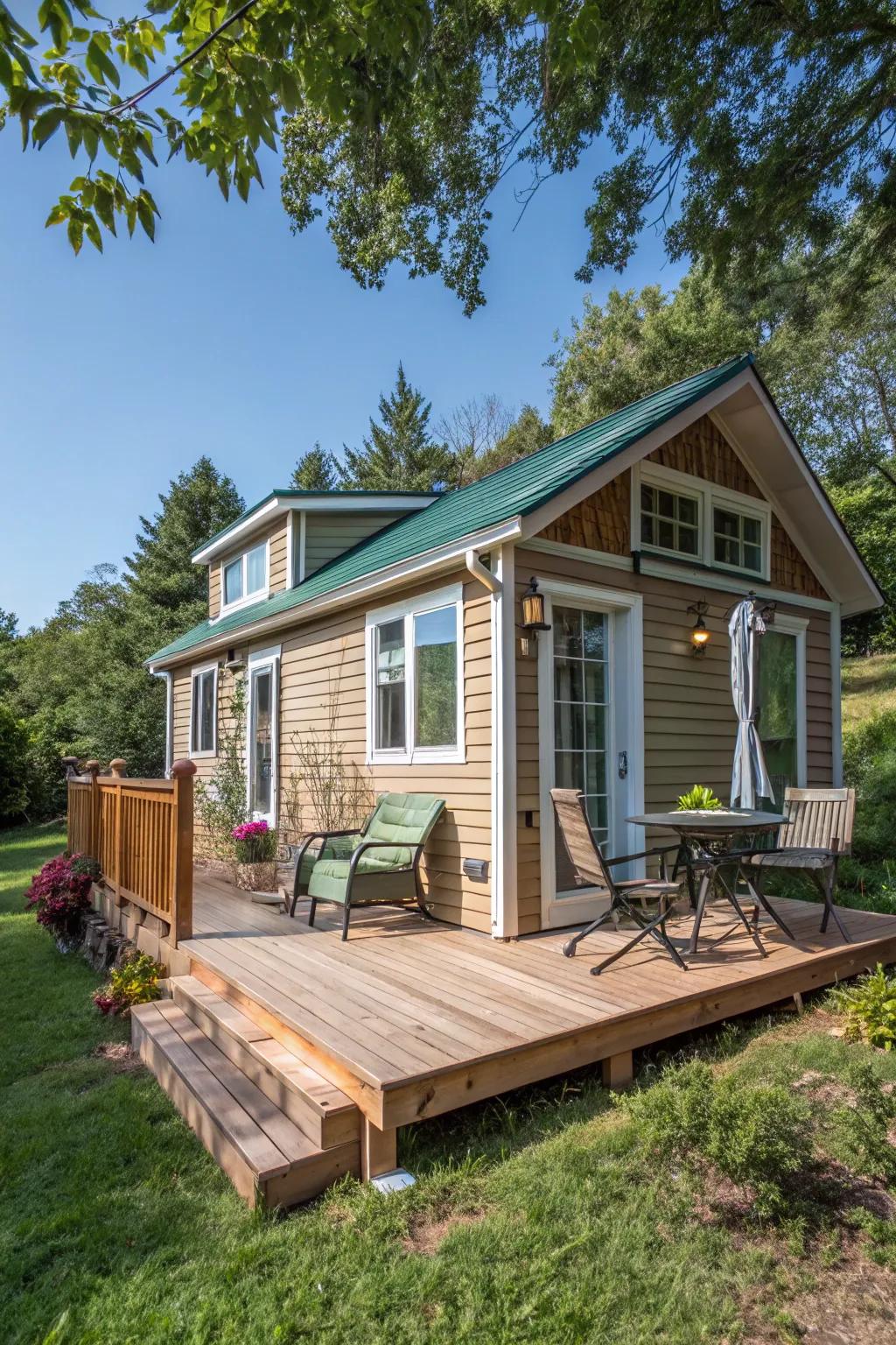 Extend your living area with an exterior deck.