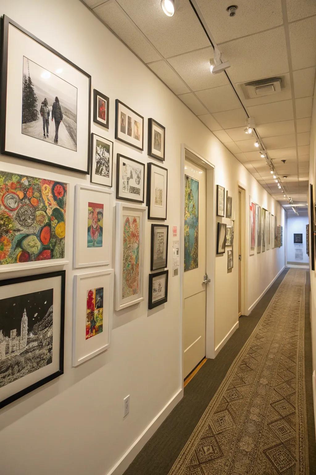 Gallery walls present a handpicked glimpse into your art compilation.