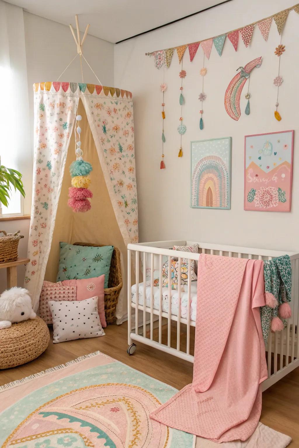 Textile hangings can soften and brighten any room.