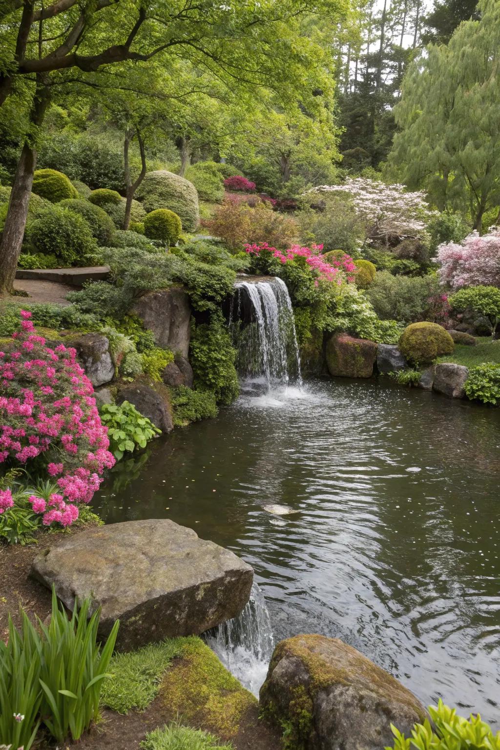 Make the most of small spaces with a corner cascade.