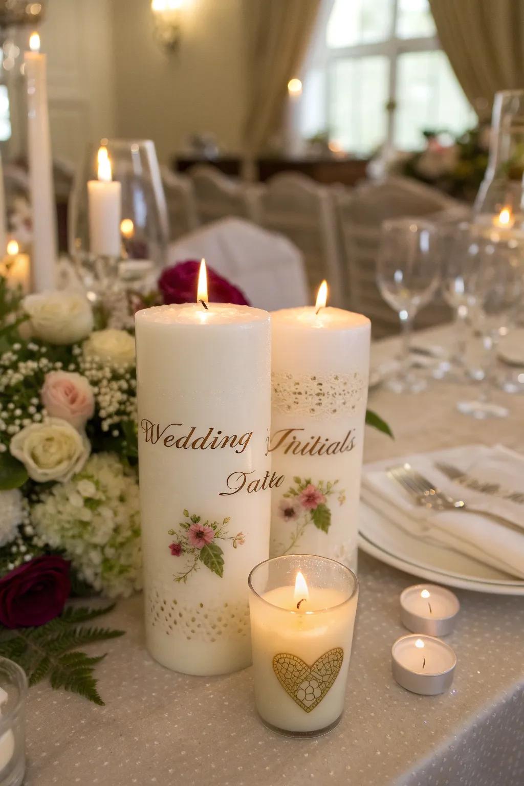Personalized lights adding a distinctive touch to the decoration.