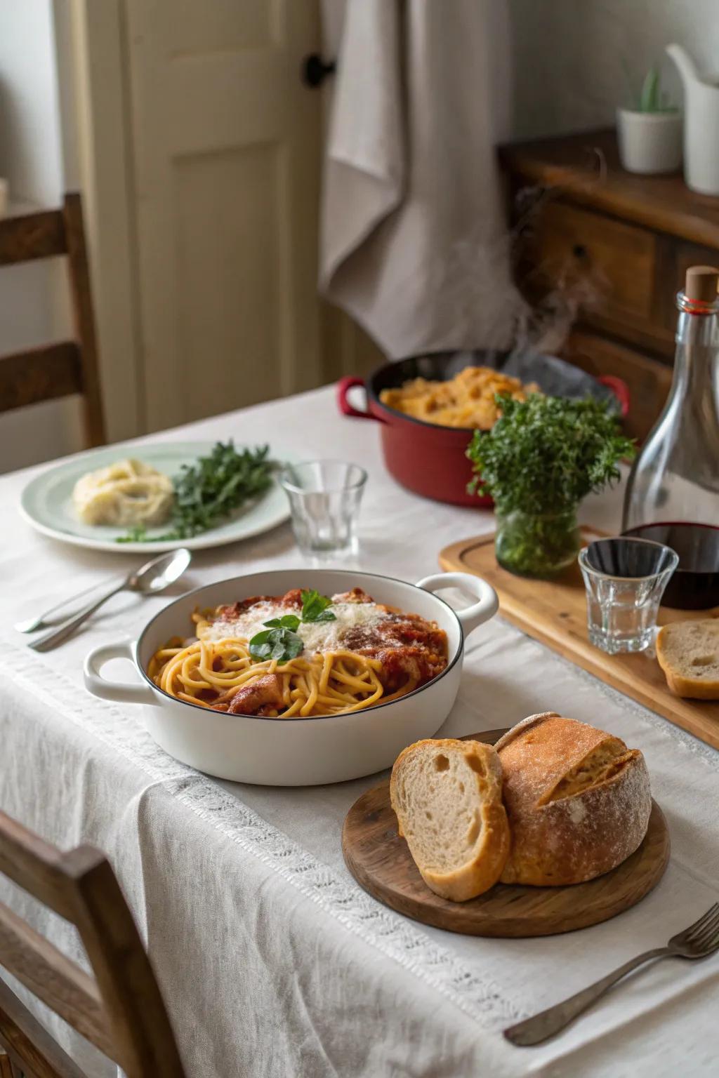 A comforting, lovingly prepared meal.