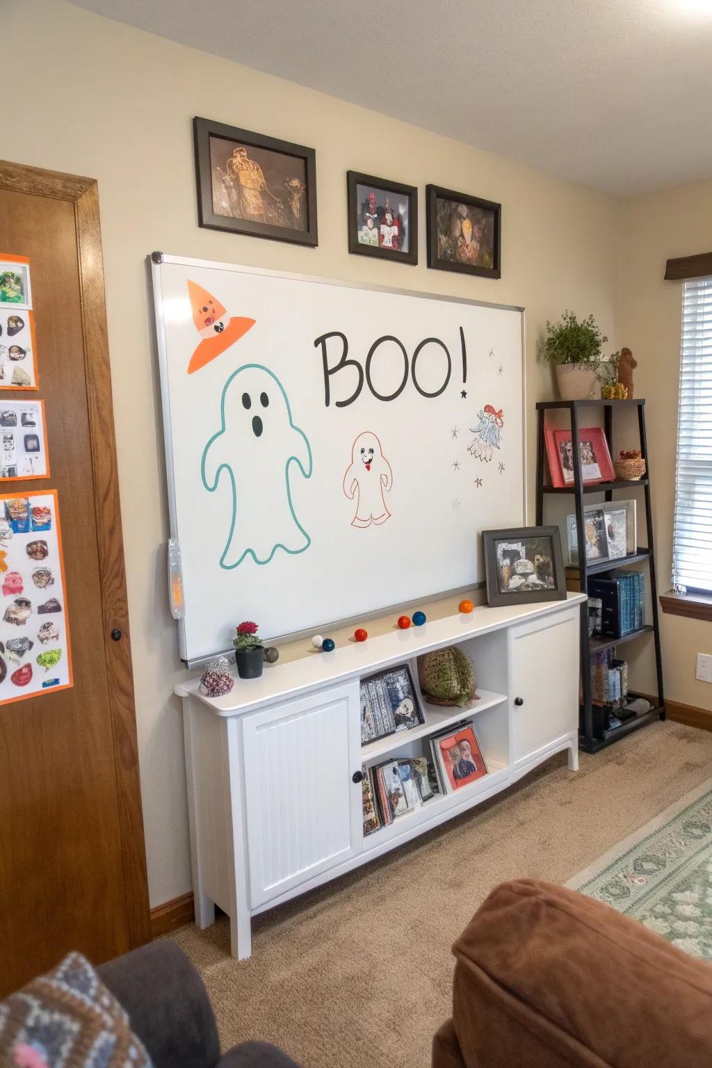 Infuse humor into your decor with playful ghost drawings.