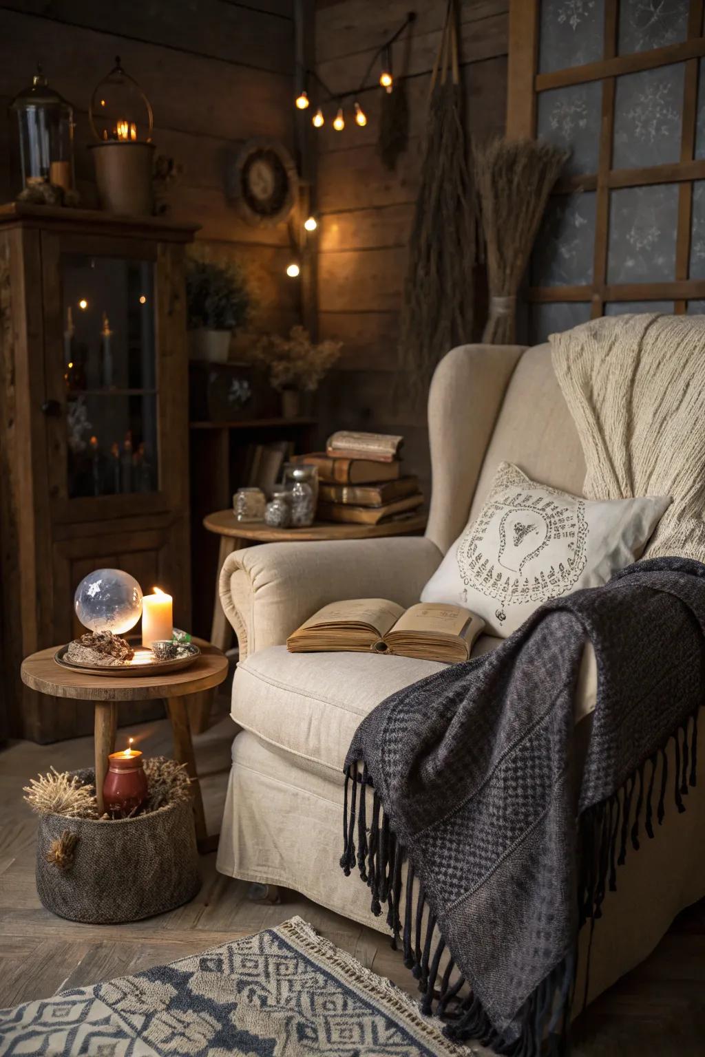 Forge a hospitable zone with plush bolsters and delicate wraps.