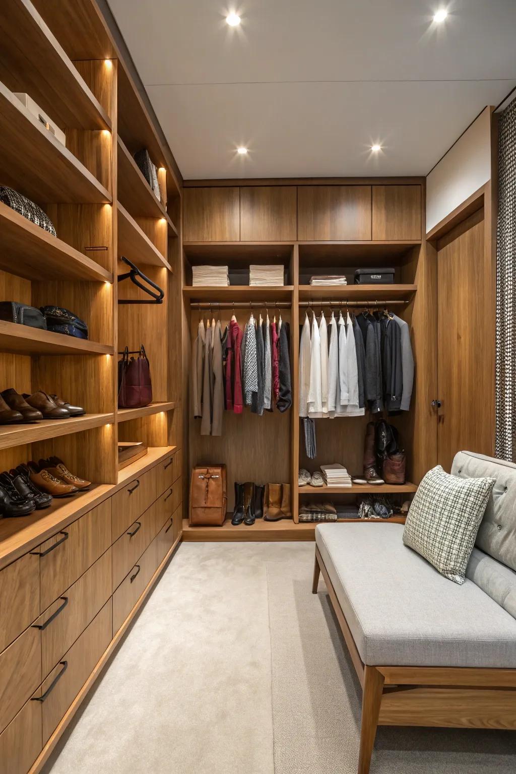 A walk-in closet can become your private sanctuary.