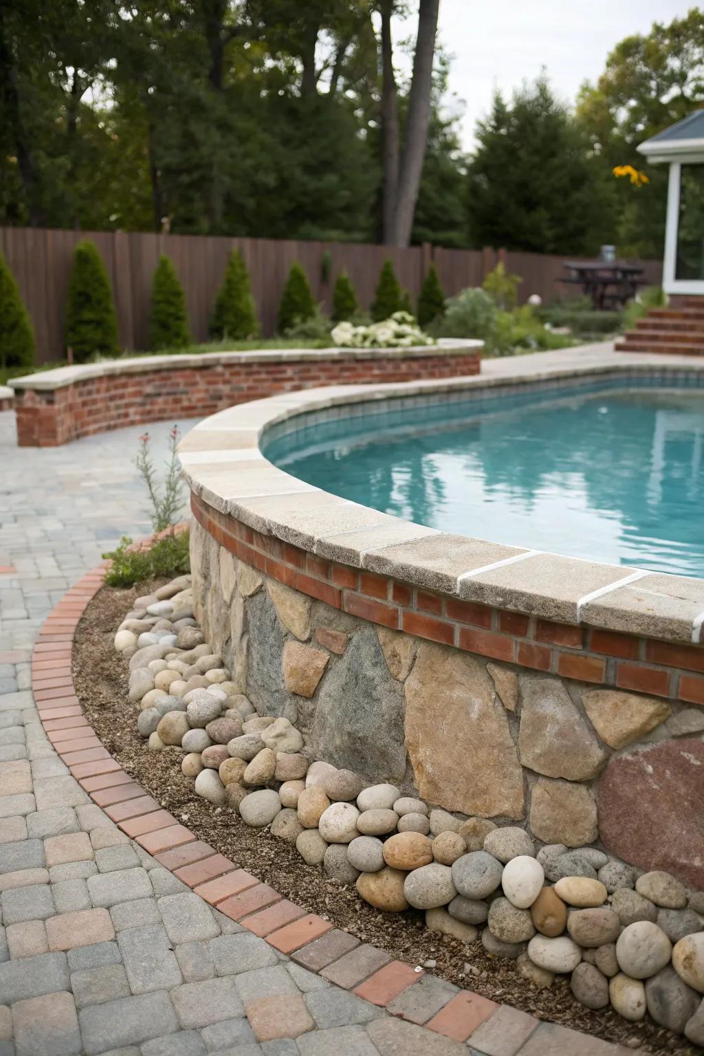 Stone and brick highlights carry rustic appeal.