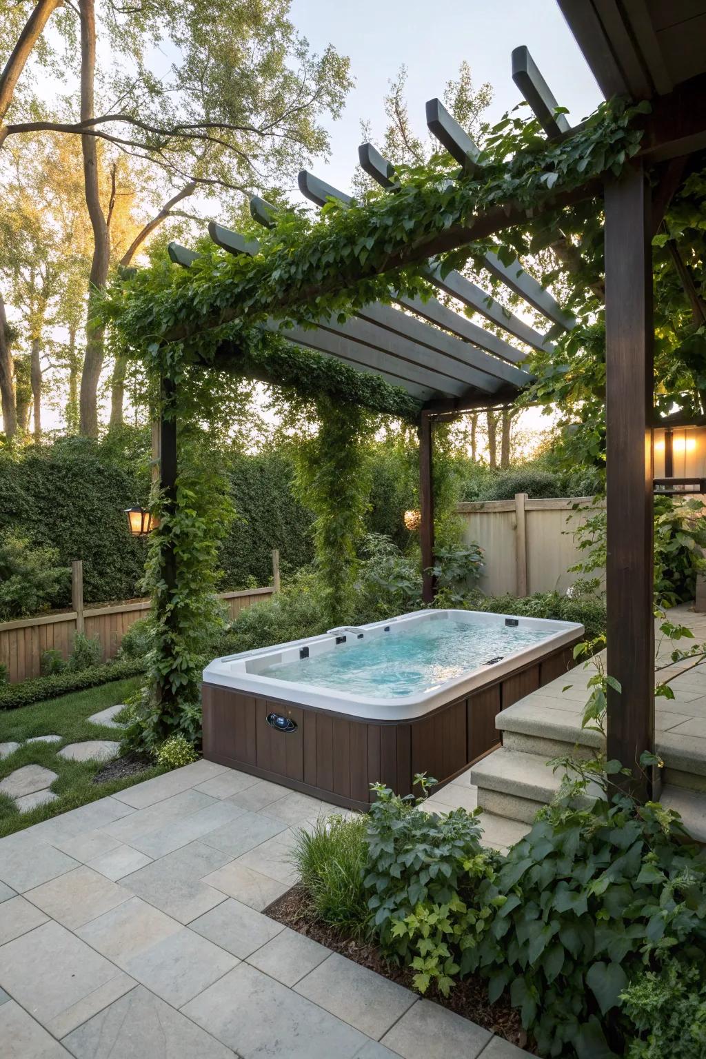 Structures add flair and shade to your aquatic retreat location.