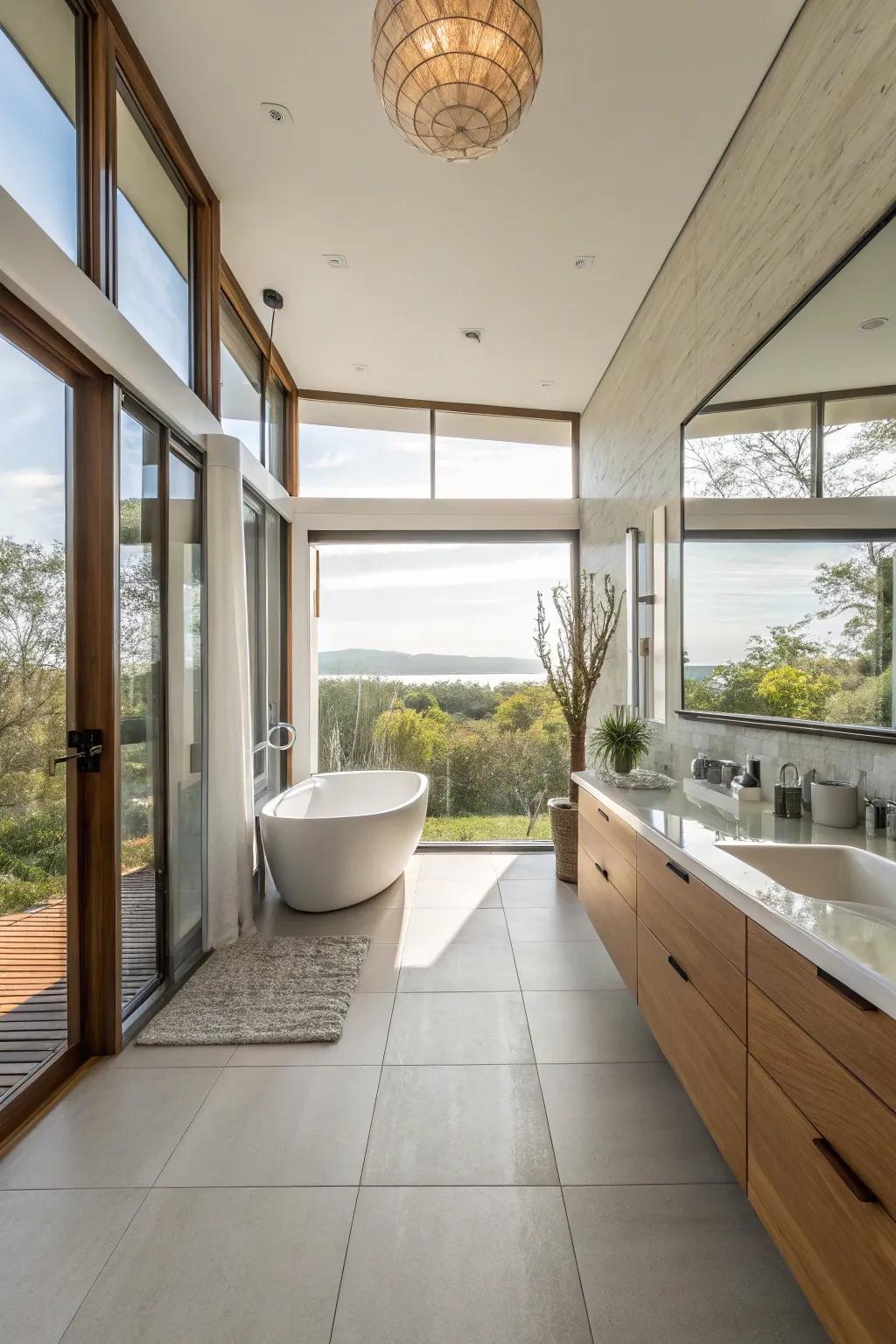Expansive layouts alongside natural luminance produce a capacious sensation.