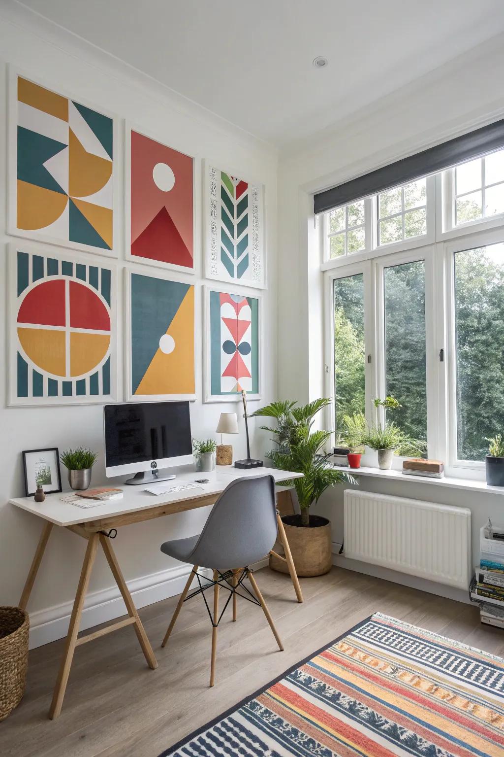 Symmetrical layouts lend a modern feel to any area.