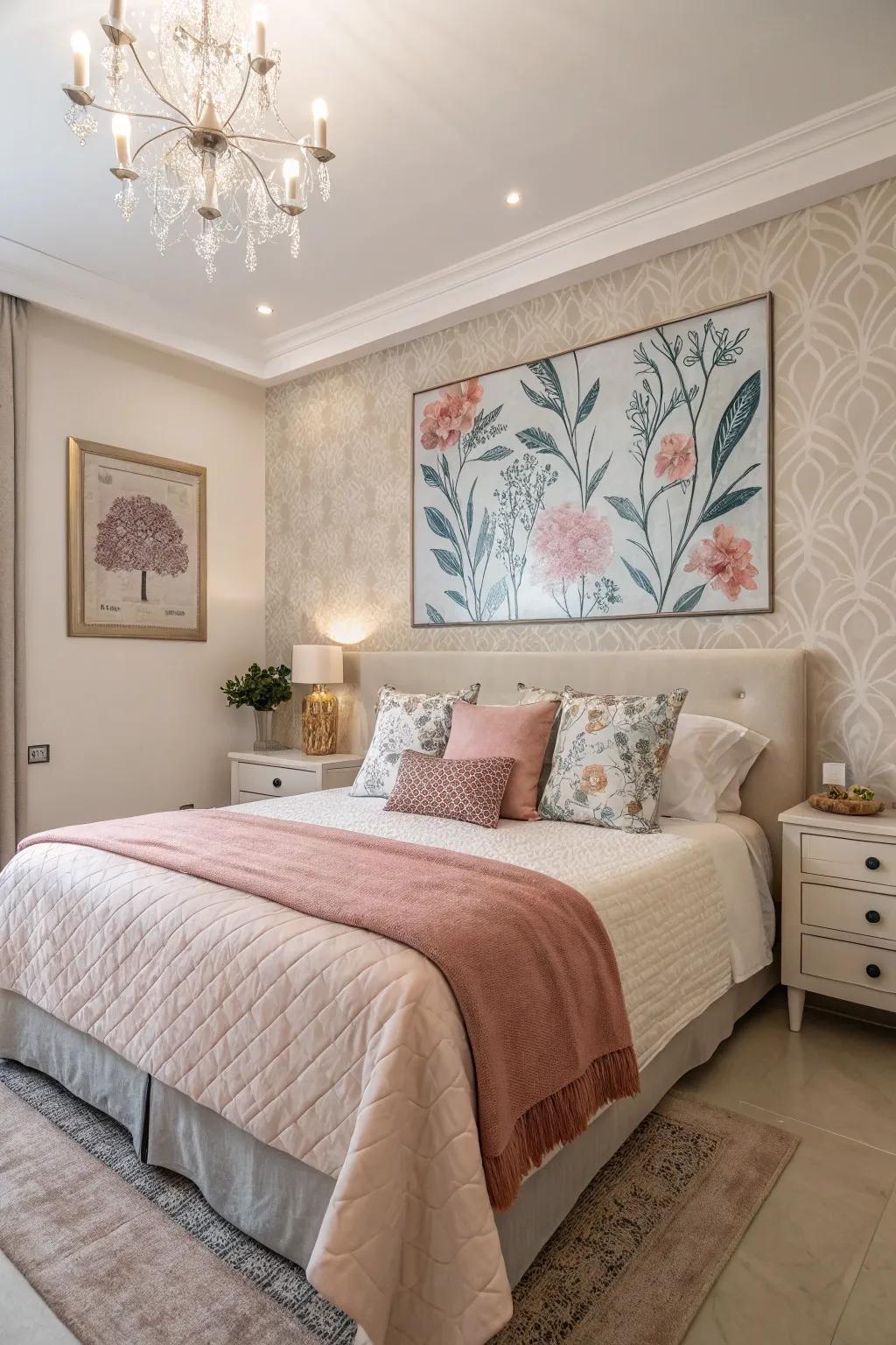 Improve your decor with art that matches your color scheme.
