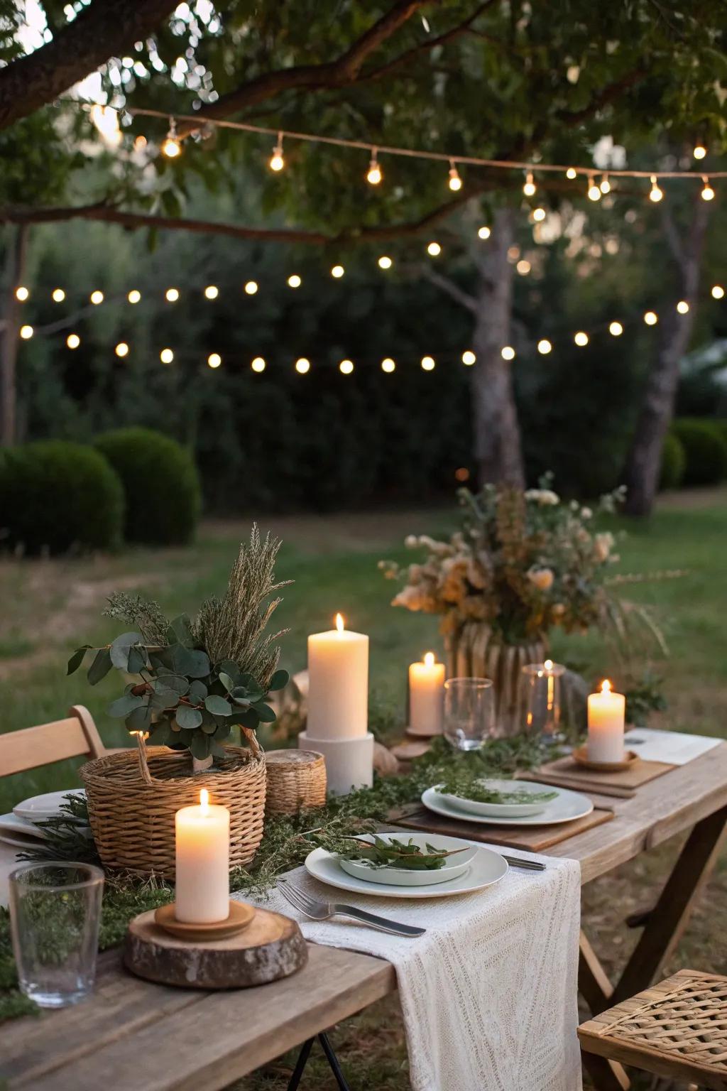 A charming tablescape sets the tone for a delightful evening.