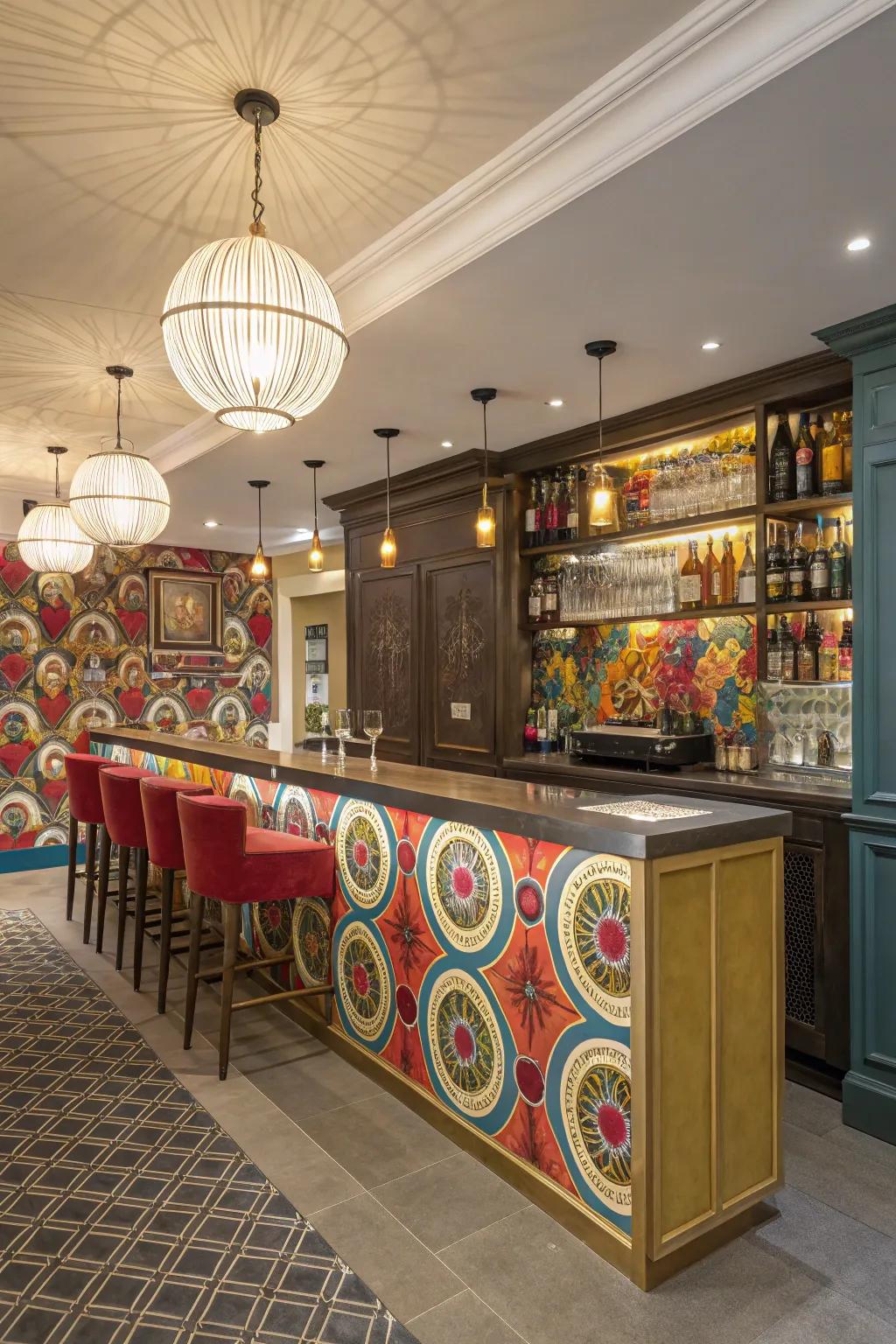 Vinyl wall coverings deliver durability and style for your bar.