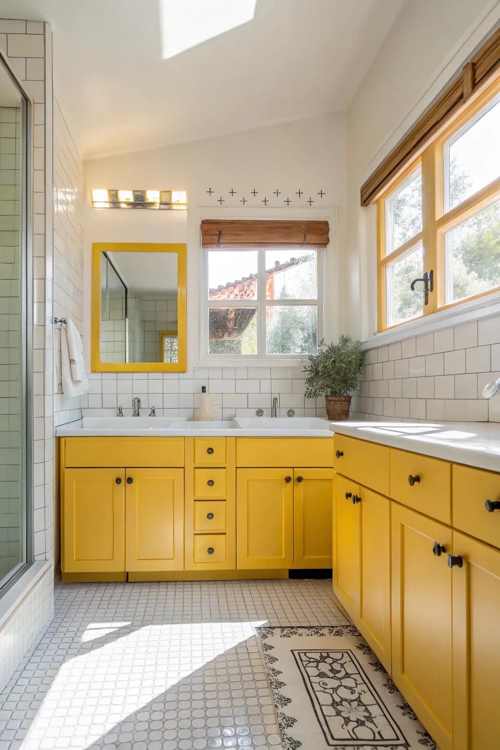 Sunny yellow radiates warmth and positivity.