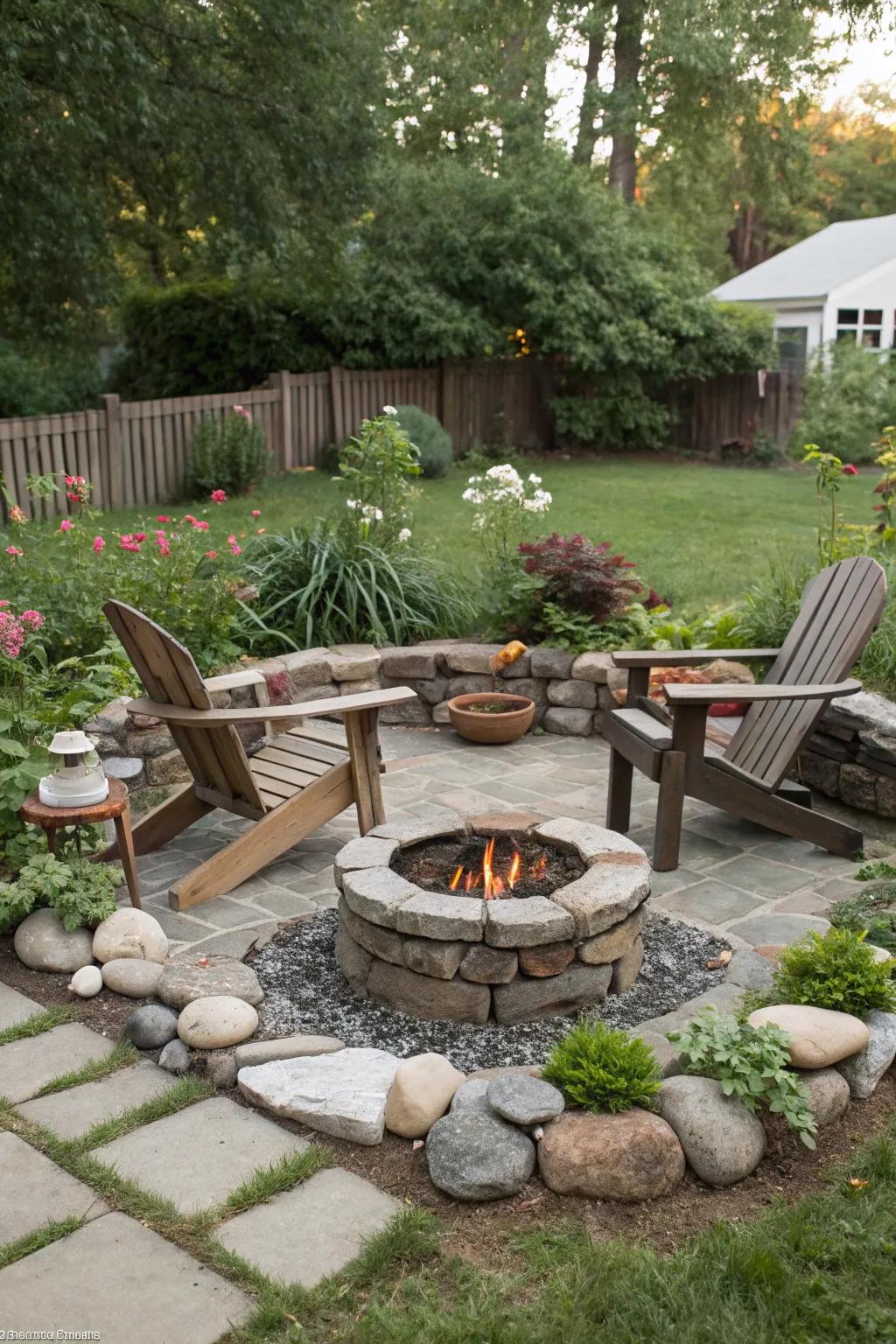 Bespoke stone cooking pit for DIY aficionados.
