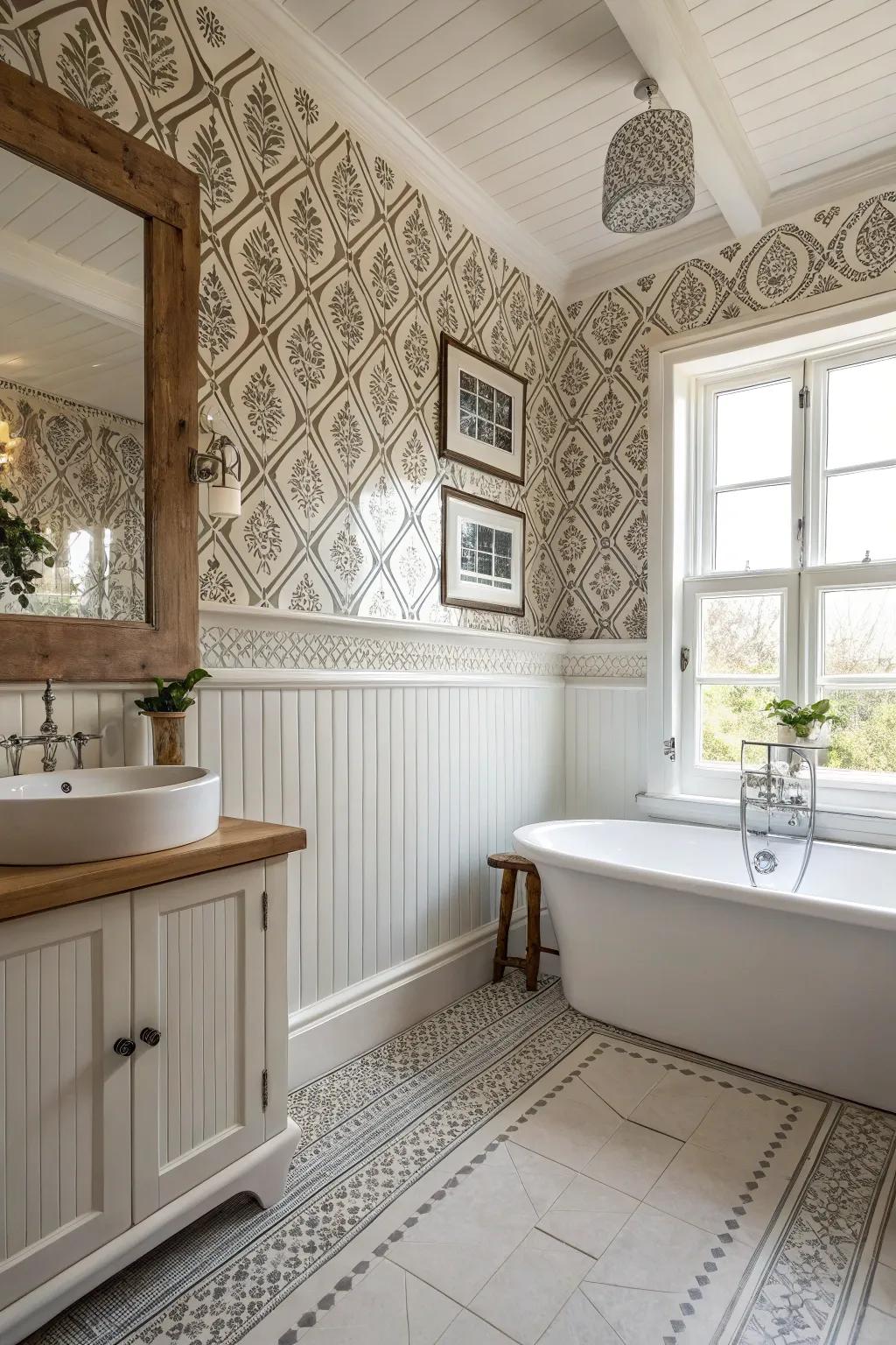 Floor-to-roof plank panelling adds height and theatre.