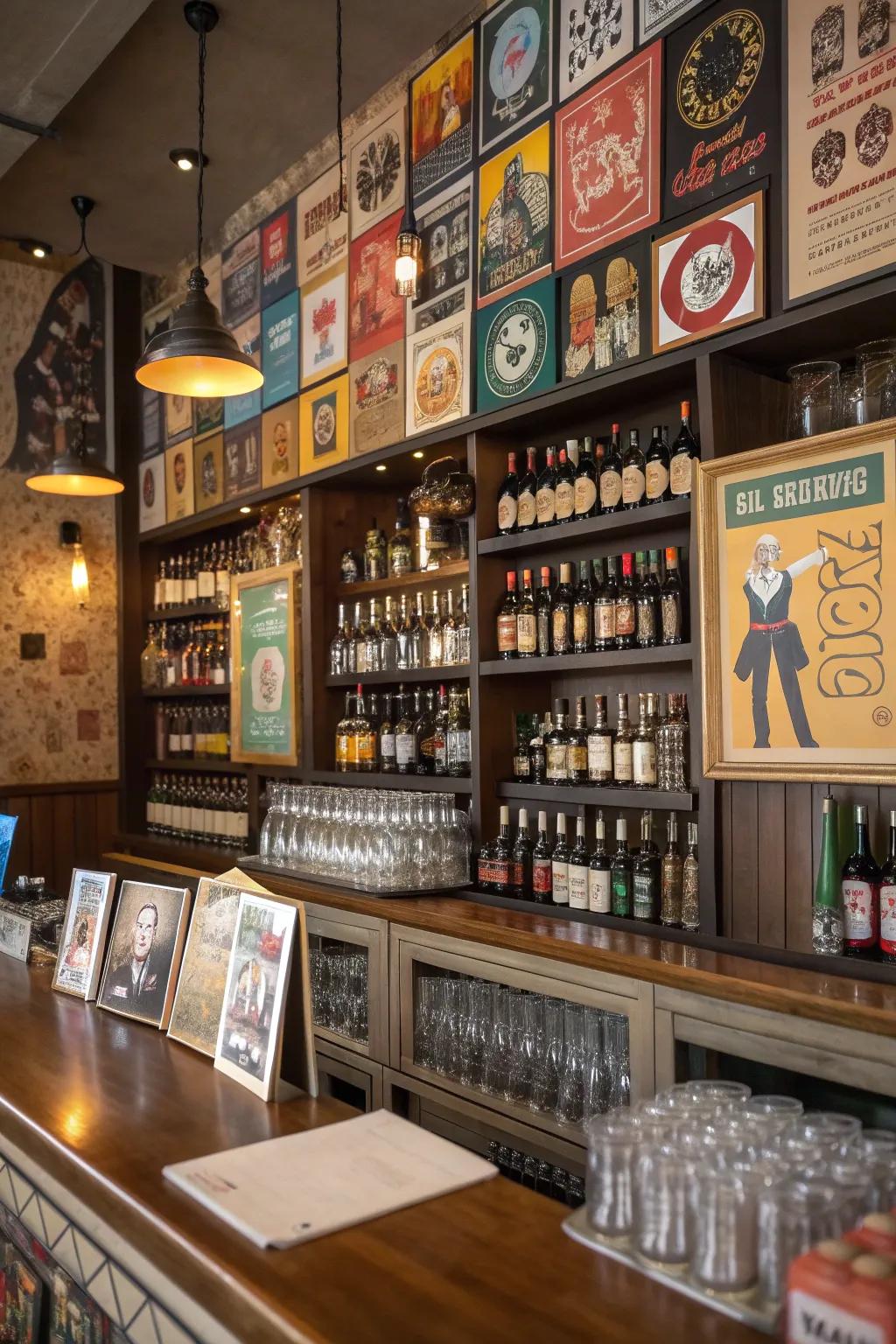 Artisan brewery signage celebrates diverse brewery varieties.