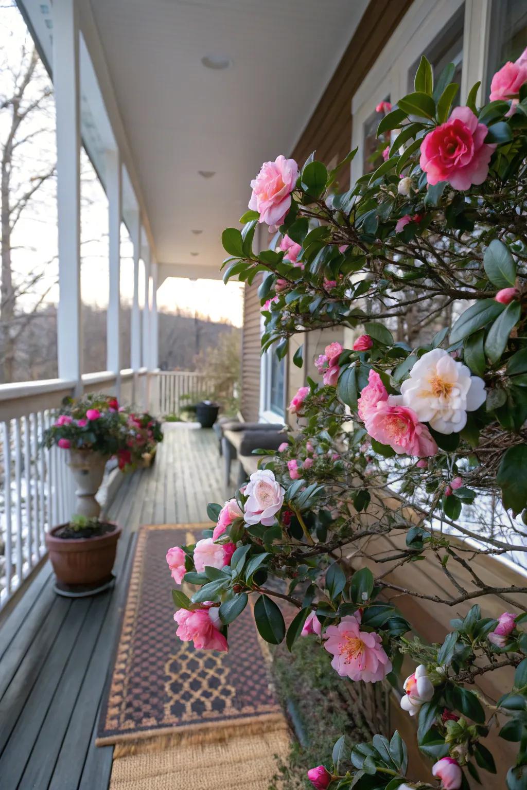 Snowdrop bushes deliver radiant blossoms even during winter.