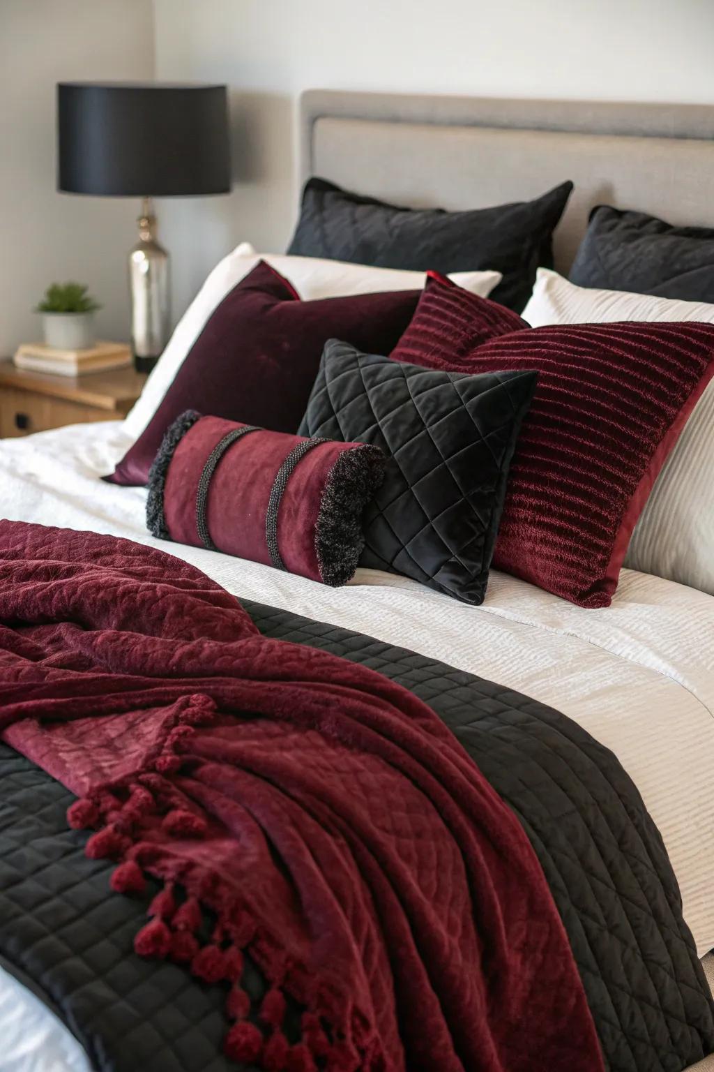 Blending sensations through throws and cushions infuses opulence and relaxation.