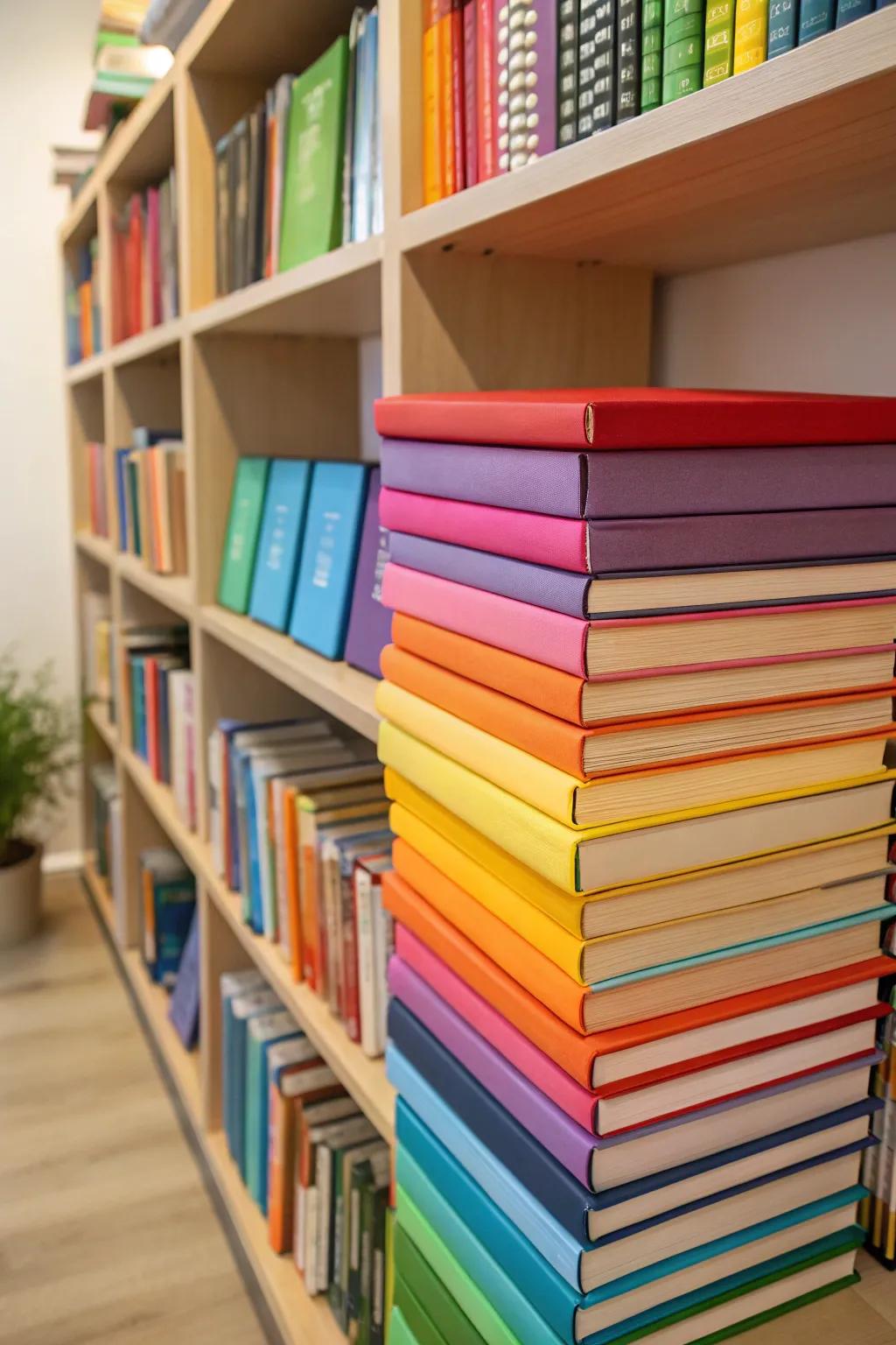Brighten up your area through striking, vibrant tome coverings.