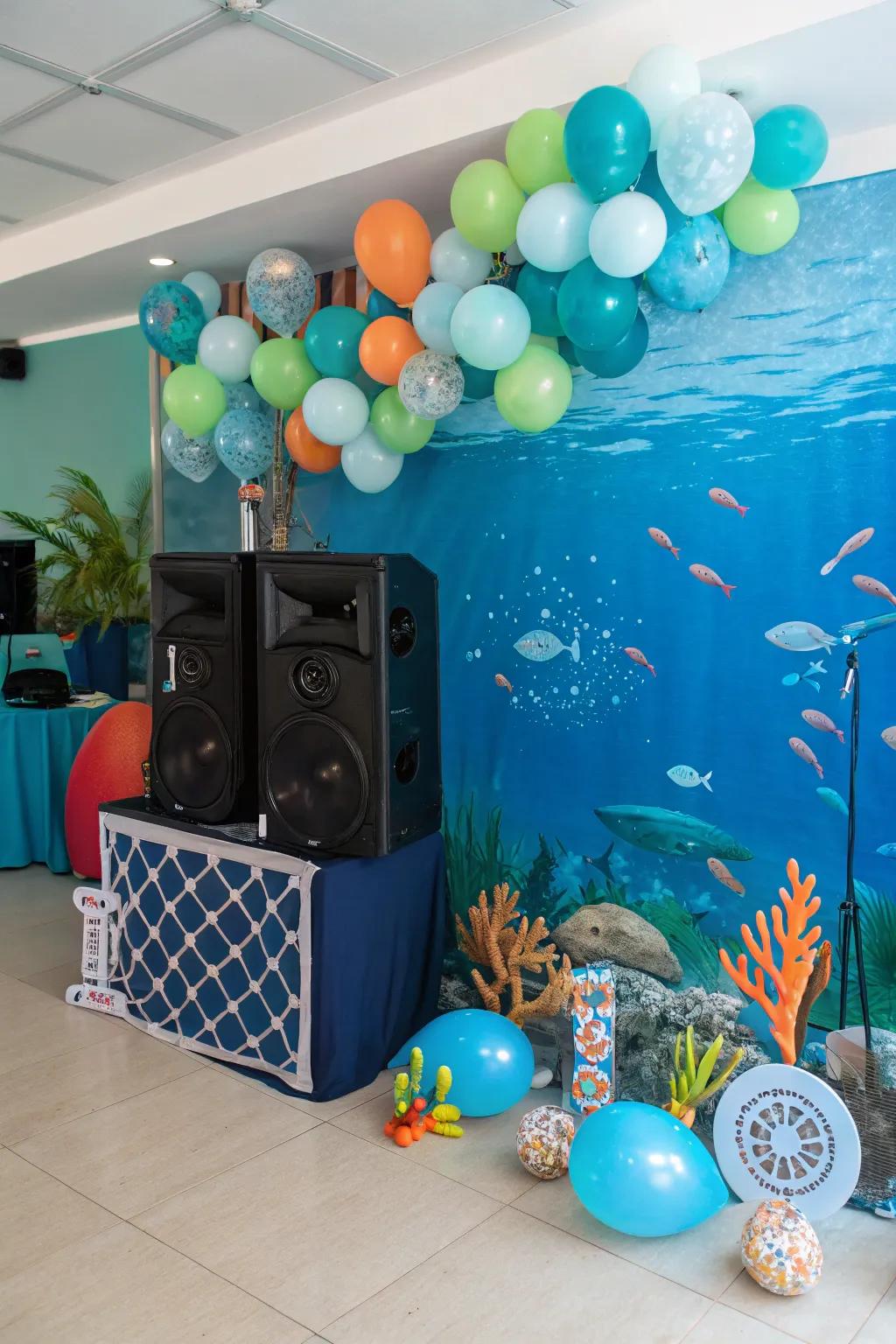 Ocean sounds ferrying attendees to a seaside getaway.