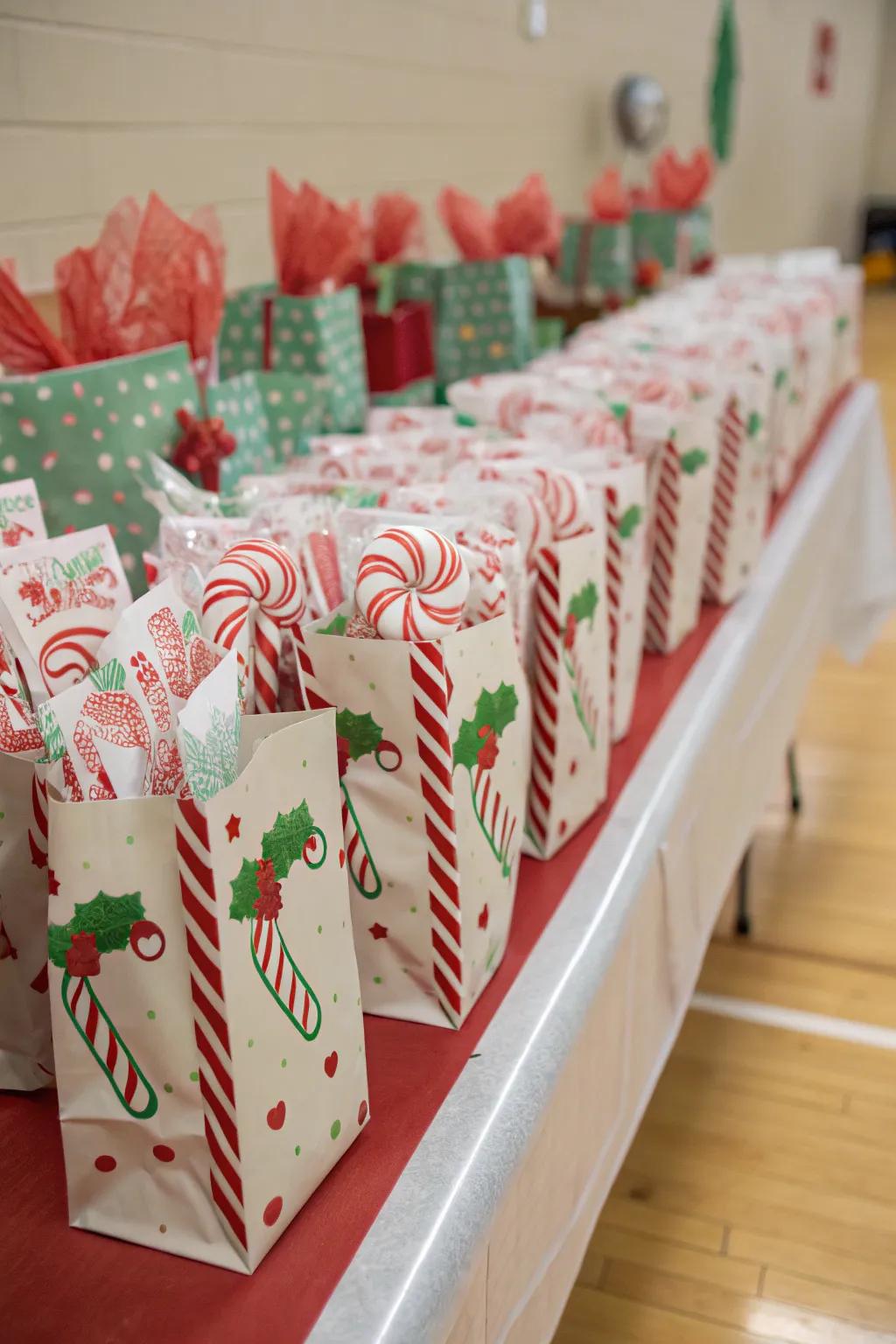 Forge a lasting impression with peppermint-themed party mementos.